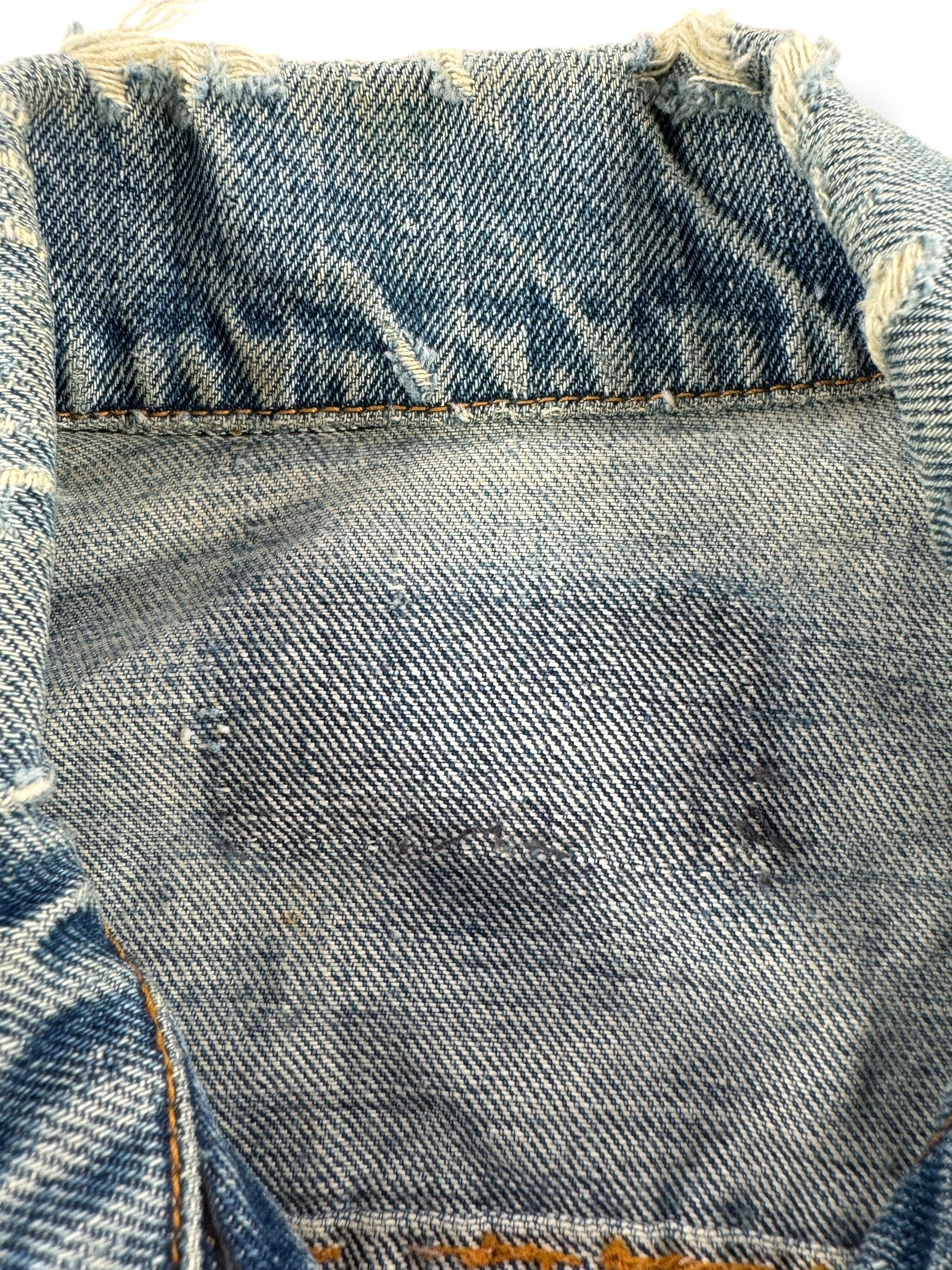 Missing Label on Vintage Levis 2 Pocket Trucker Jacket SZ S AS IS