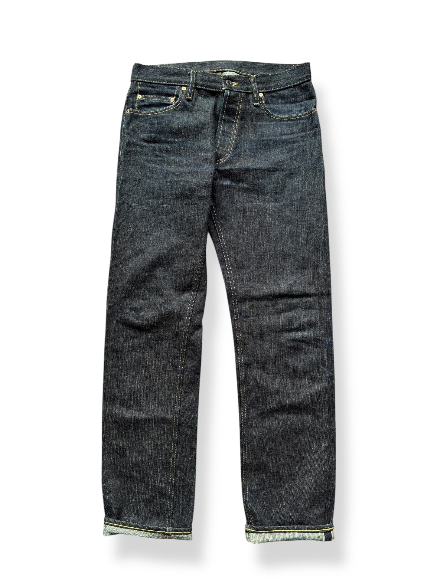 Front of 3sixteen 21BSP Tapered Fit Raw Japanese Selvedge W34