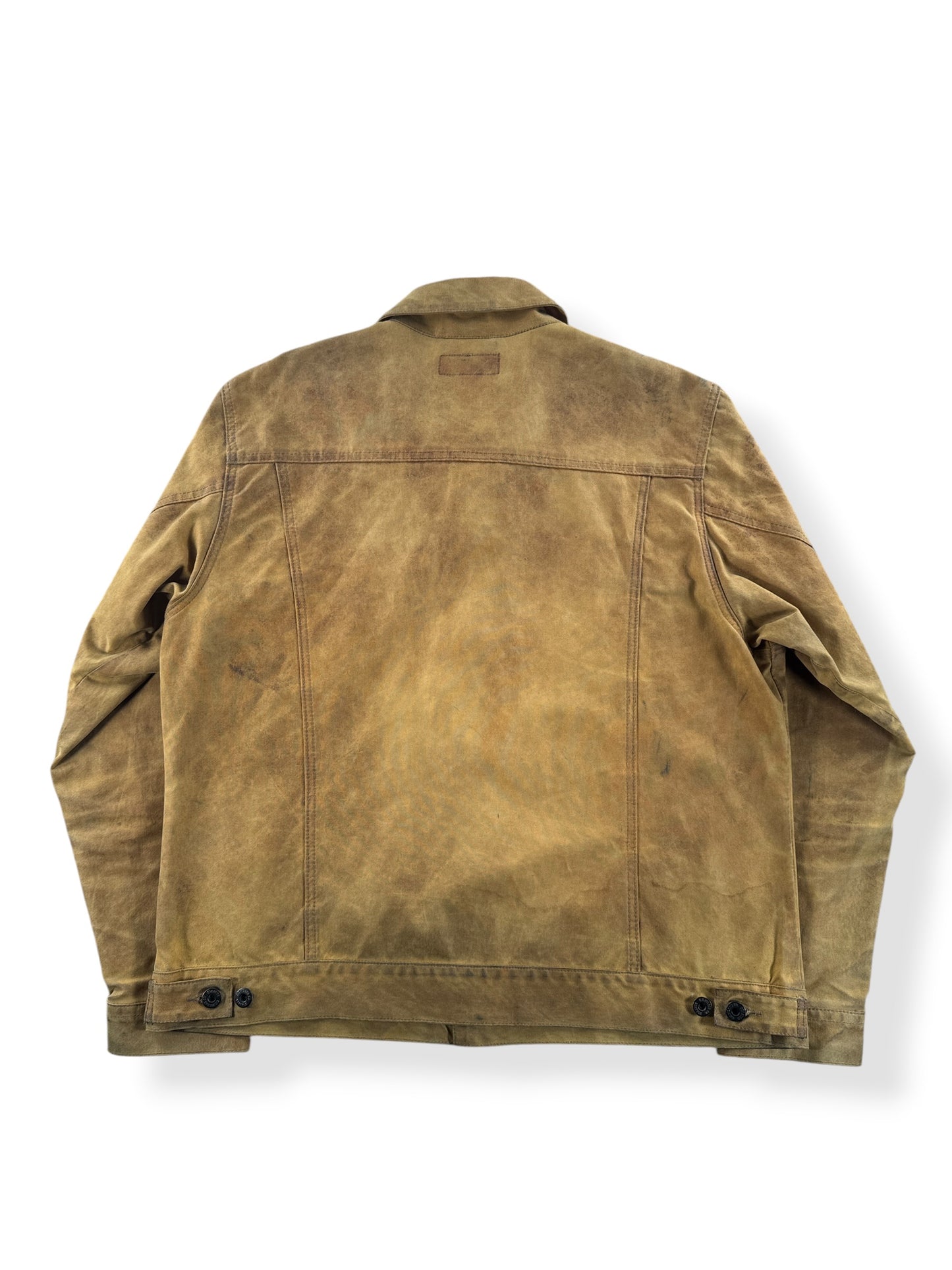 Back of Filson Tin Cloth Short Lined Cruiser Jacket SZ XL (Fits L)