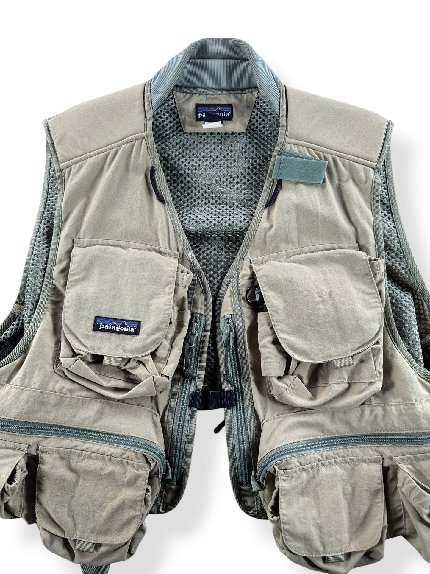 Front Close Up of Vintage Patagonia Fishing Vest SZ L
