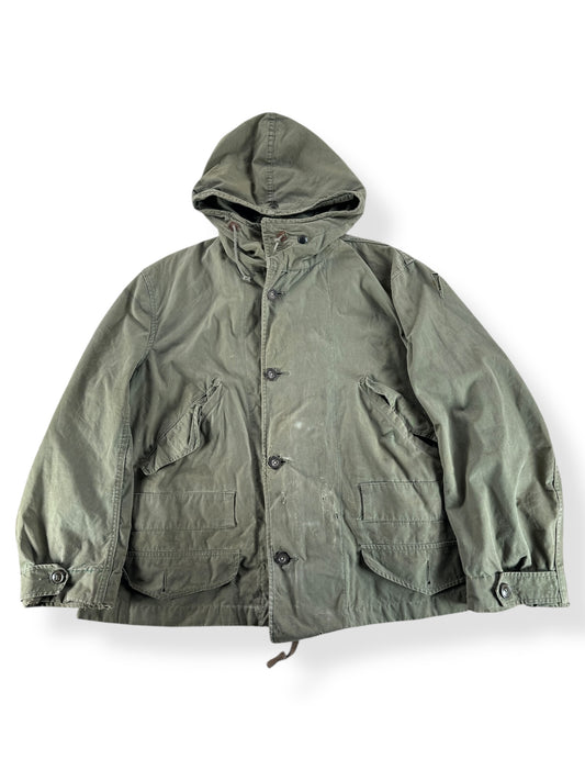 Front of Vintage Cropped Military Smock SZ XL AS IS