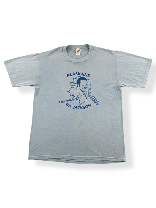 Front of Vintage 1988 Alaskans For Jesse Jackson Tee SZ XL