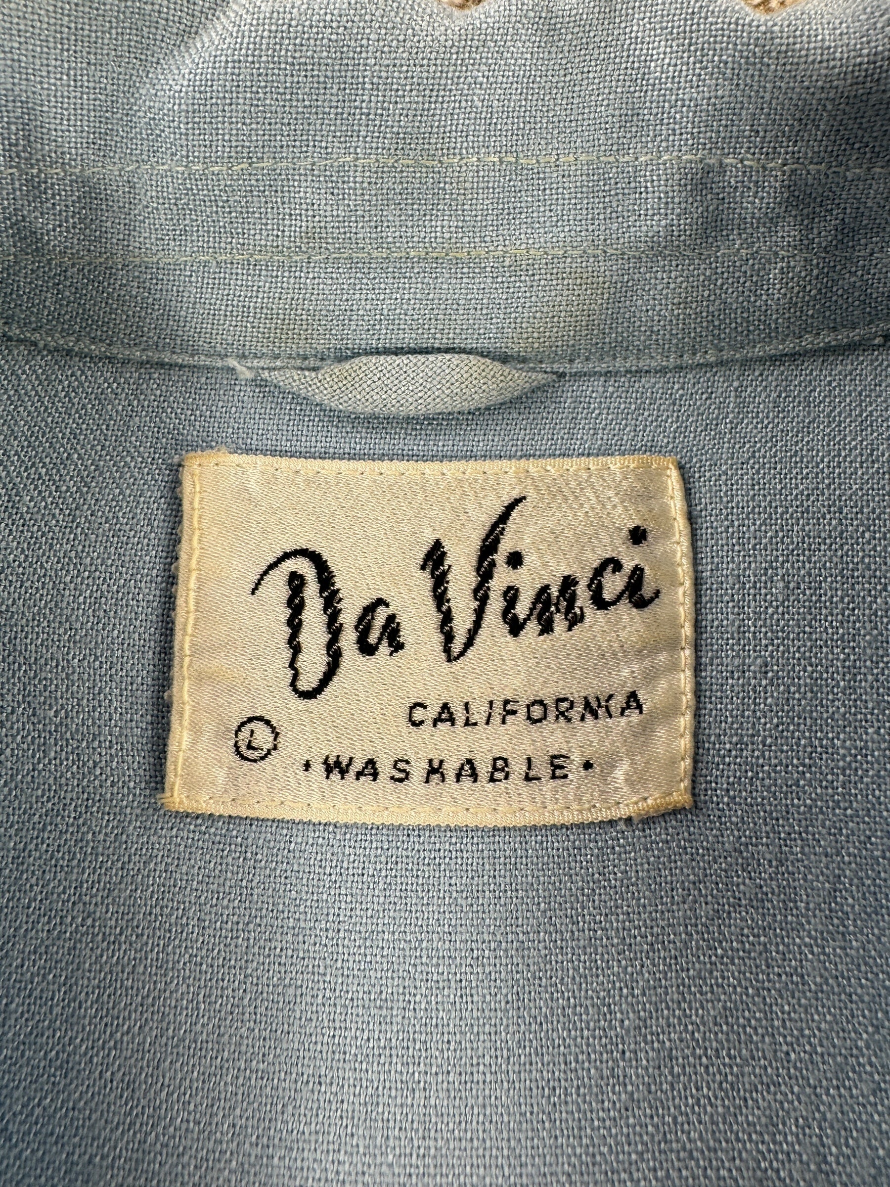 Tag on Vintage Da Vinci Loop Collar Shirt SZ L
