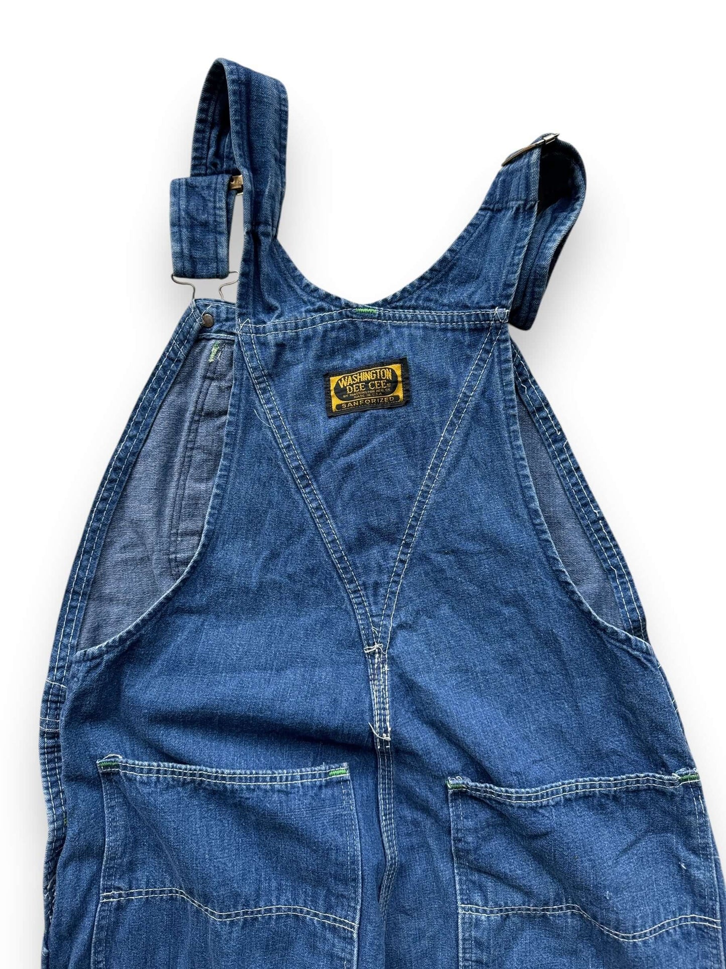 back close up of Vintage Dee Cee Denim Overalls W36