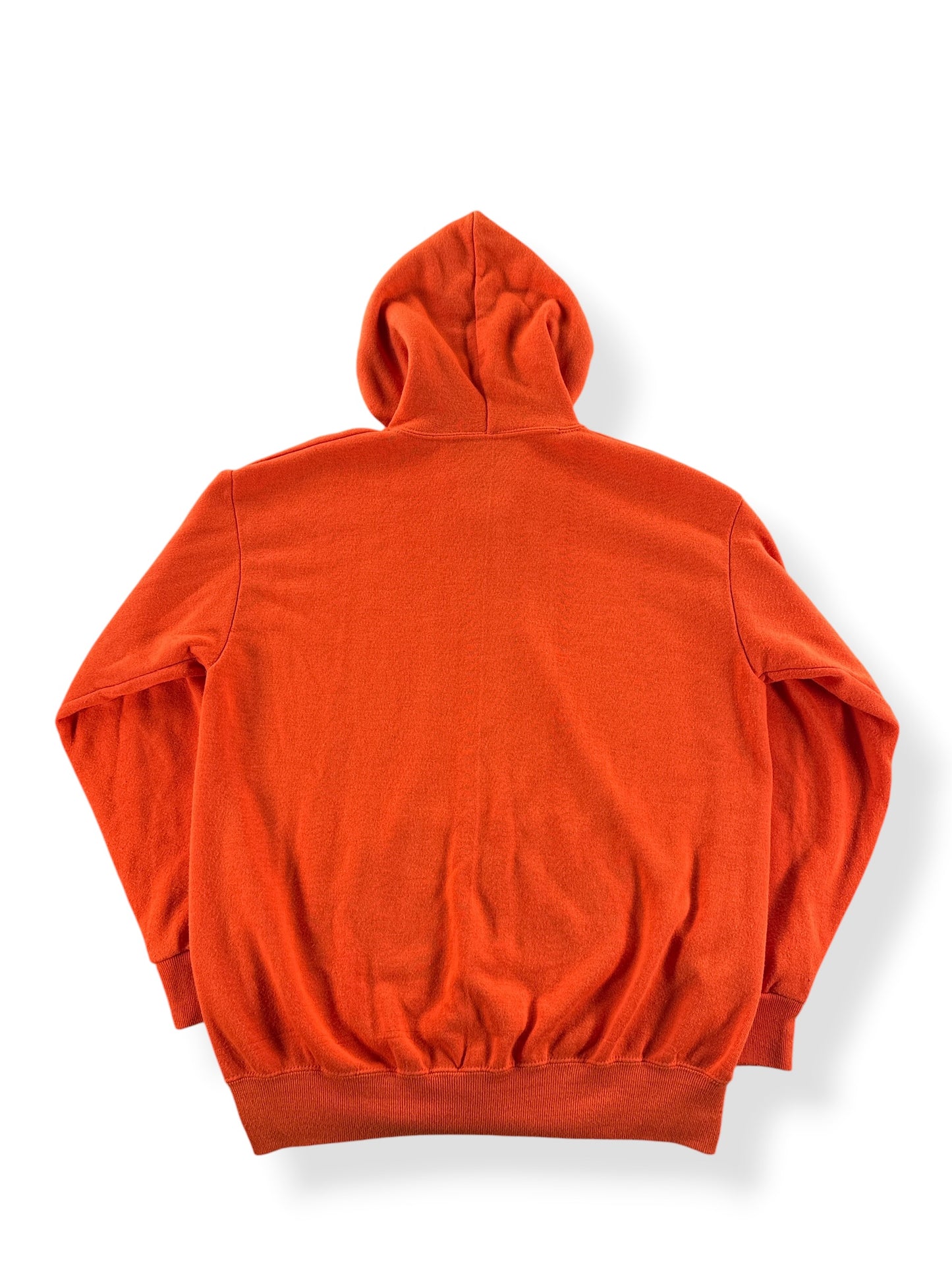 Back of Vintage Orange Zip Up Hoodie SZ L