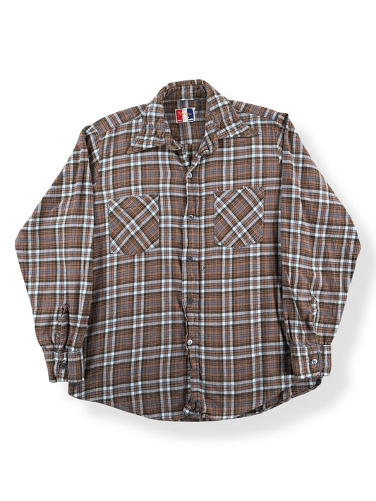 Front of Vintage 70s Cotton Flannel SZ M