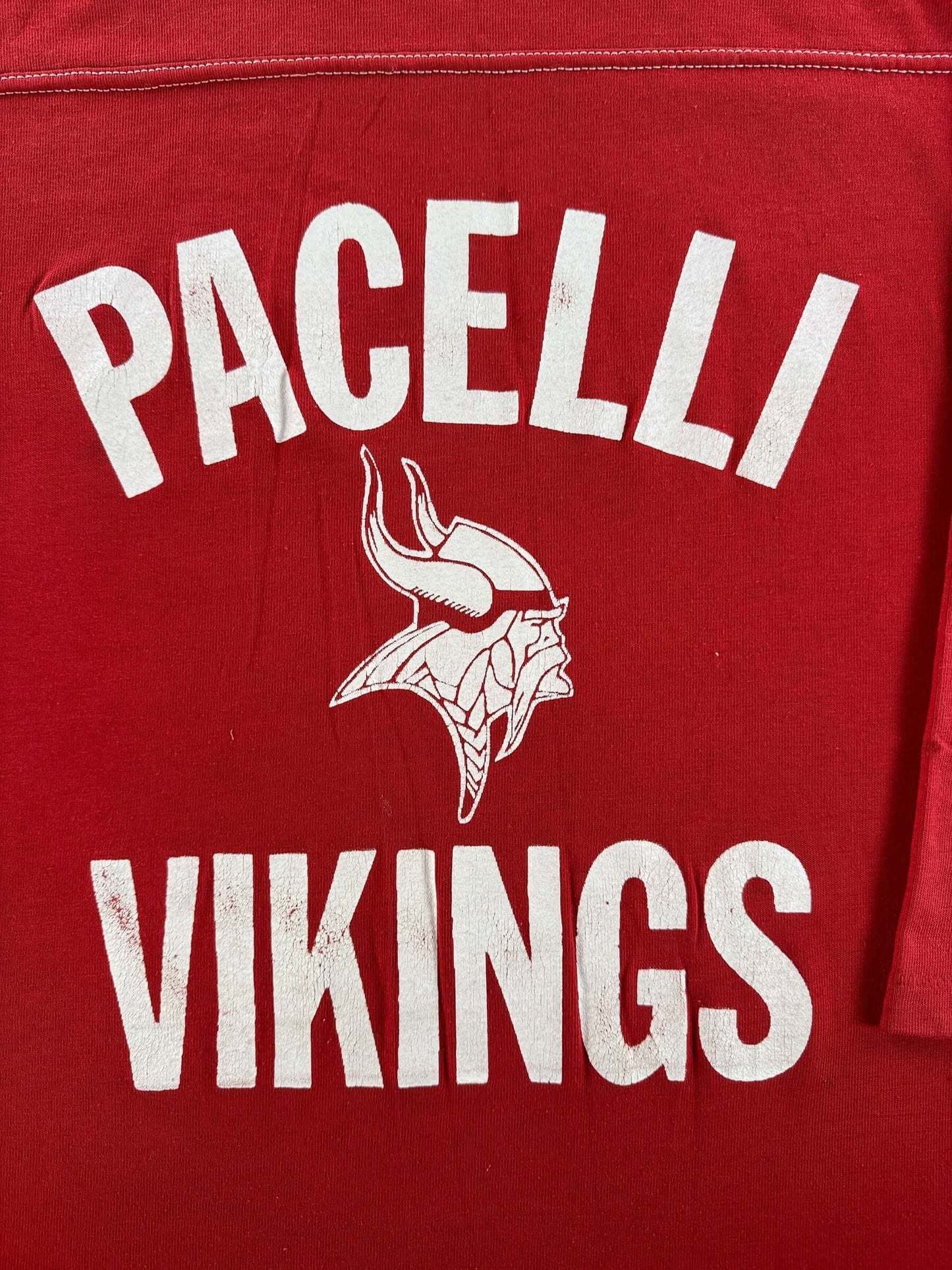 Graphic of Vintage Pacelli Vikings Jersey SZ M