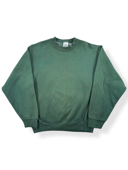Front of Vintage Munsingwear Green Reverse Weave Crewneck SZ M