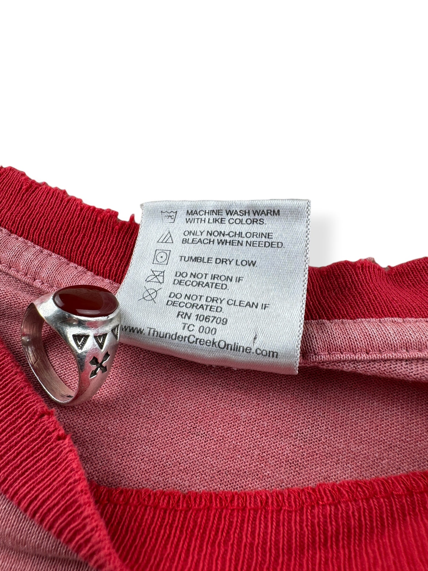 Back of tag on Vintage Y2K Alred E. Neuman Ringer Tee SZ L