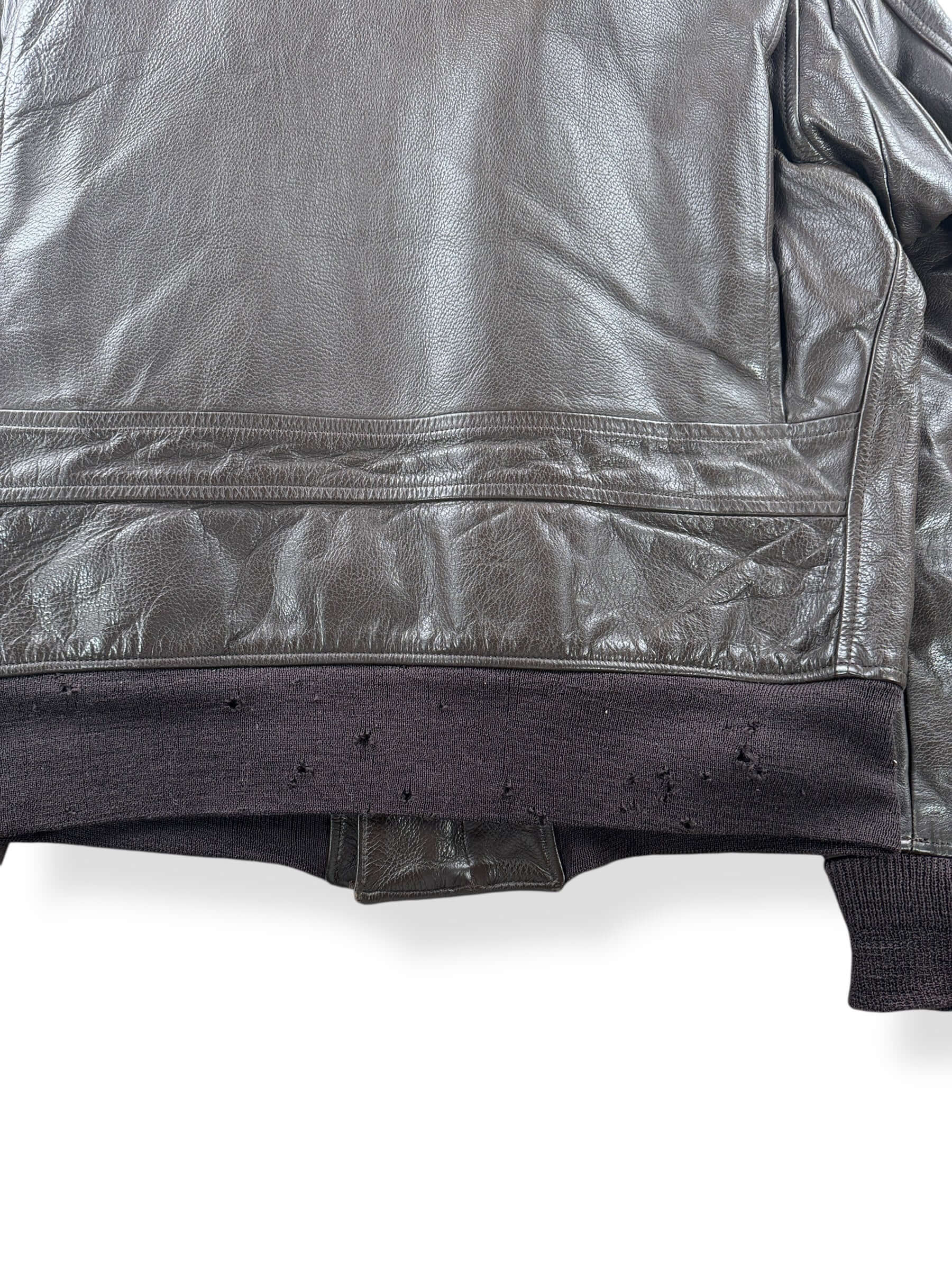 Wear on Vintage 1976 USN G-1 Leather Jacket SZ 44