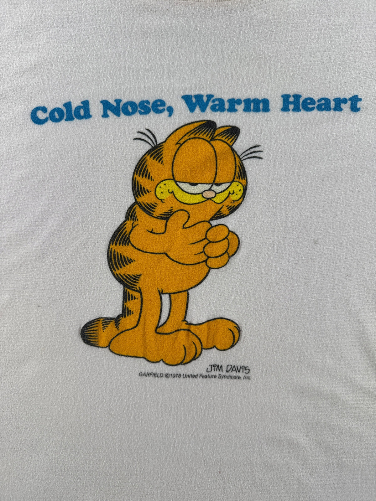 Front graphic on Vintage Cozy Garfield Night Tee SZ M