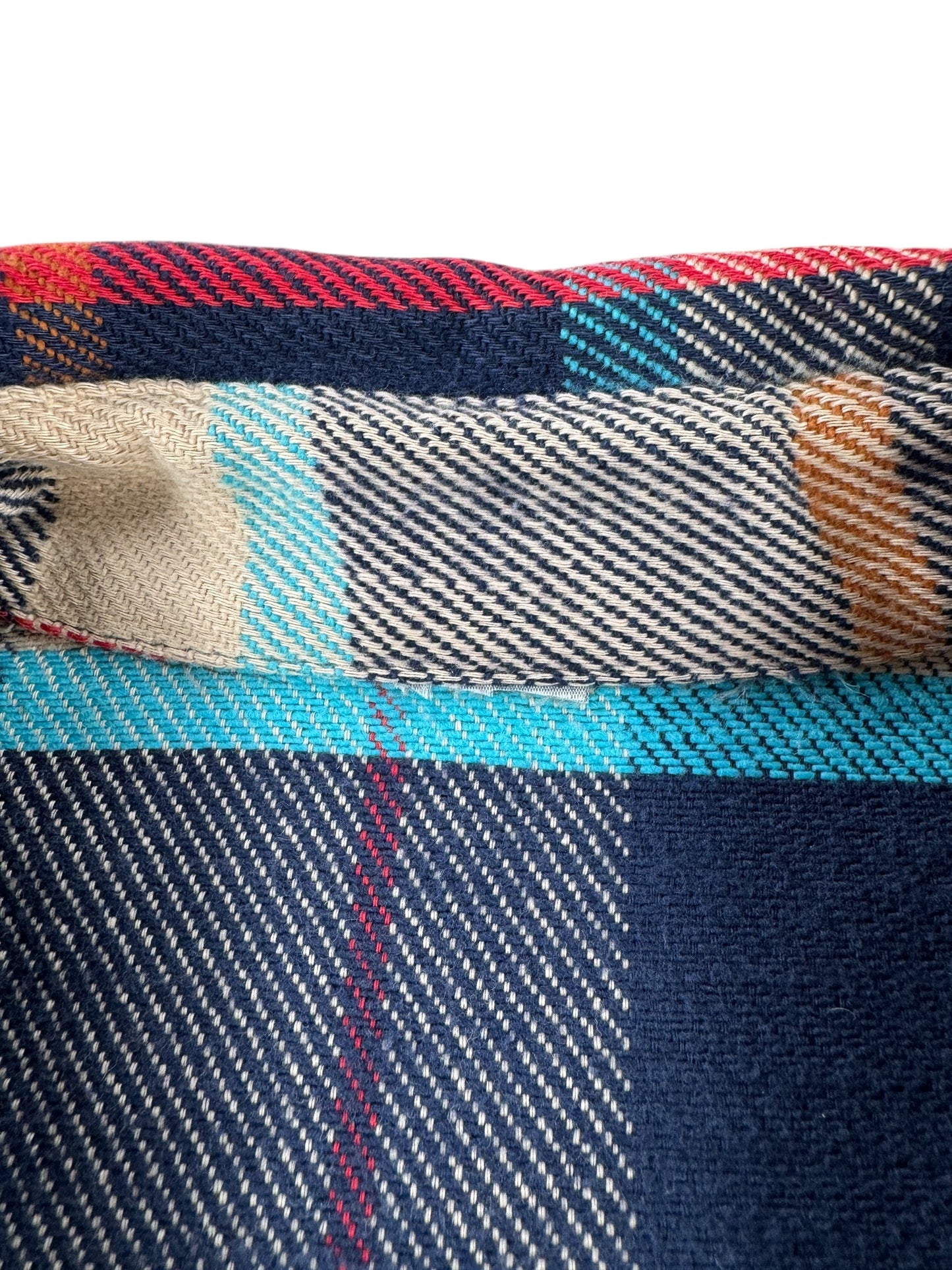 Missing Tag on Vintage Big Mac Navy Plaid Cotton Flannel SZ XL