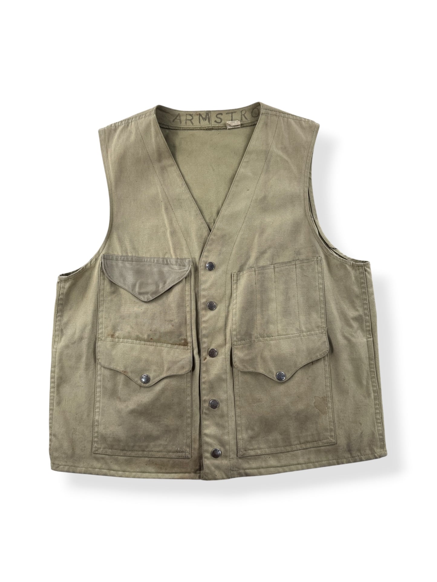 Front of Vintage Filson Tin Cloth Vest SZ 40