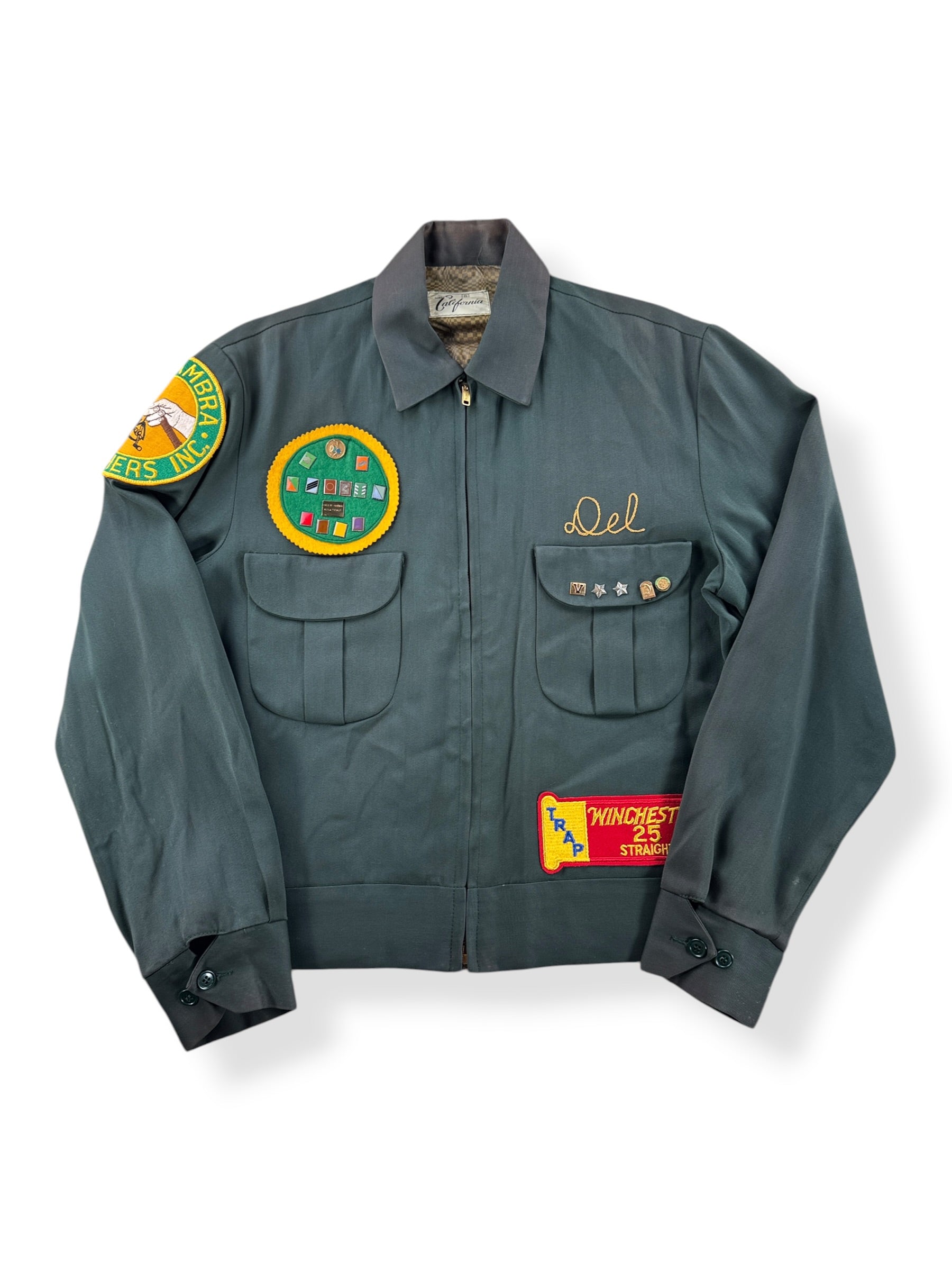 Front of Vintage 50s California Spinfisher Ricky Jacket SZ S