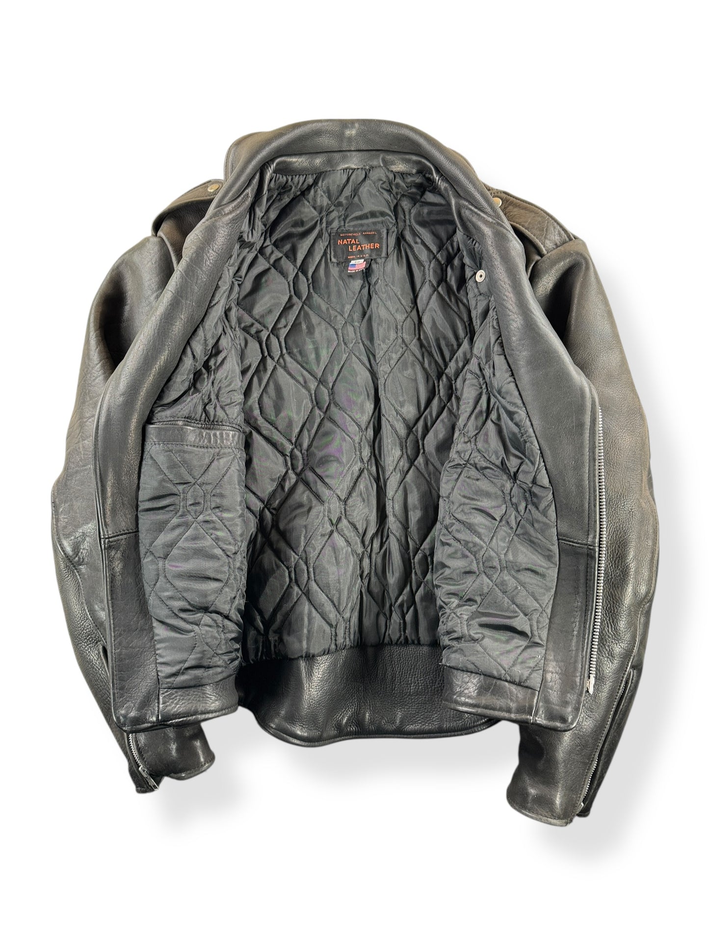 Inside of Vintage Natal Leather Jacket SZ 50