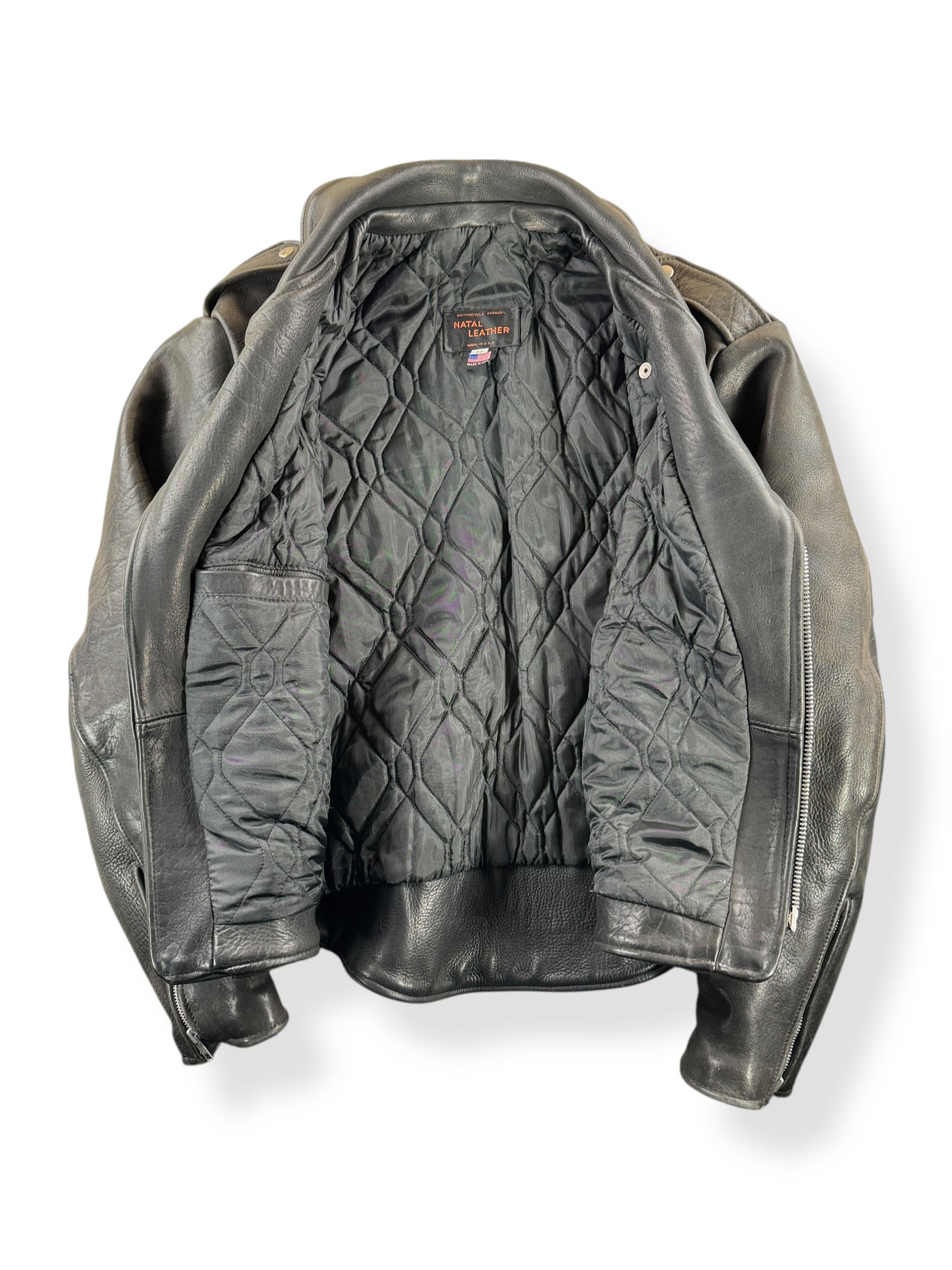 Inside of Vintage Natal Leather Jacket SZ 50