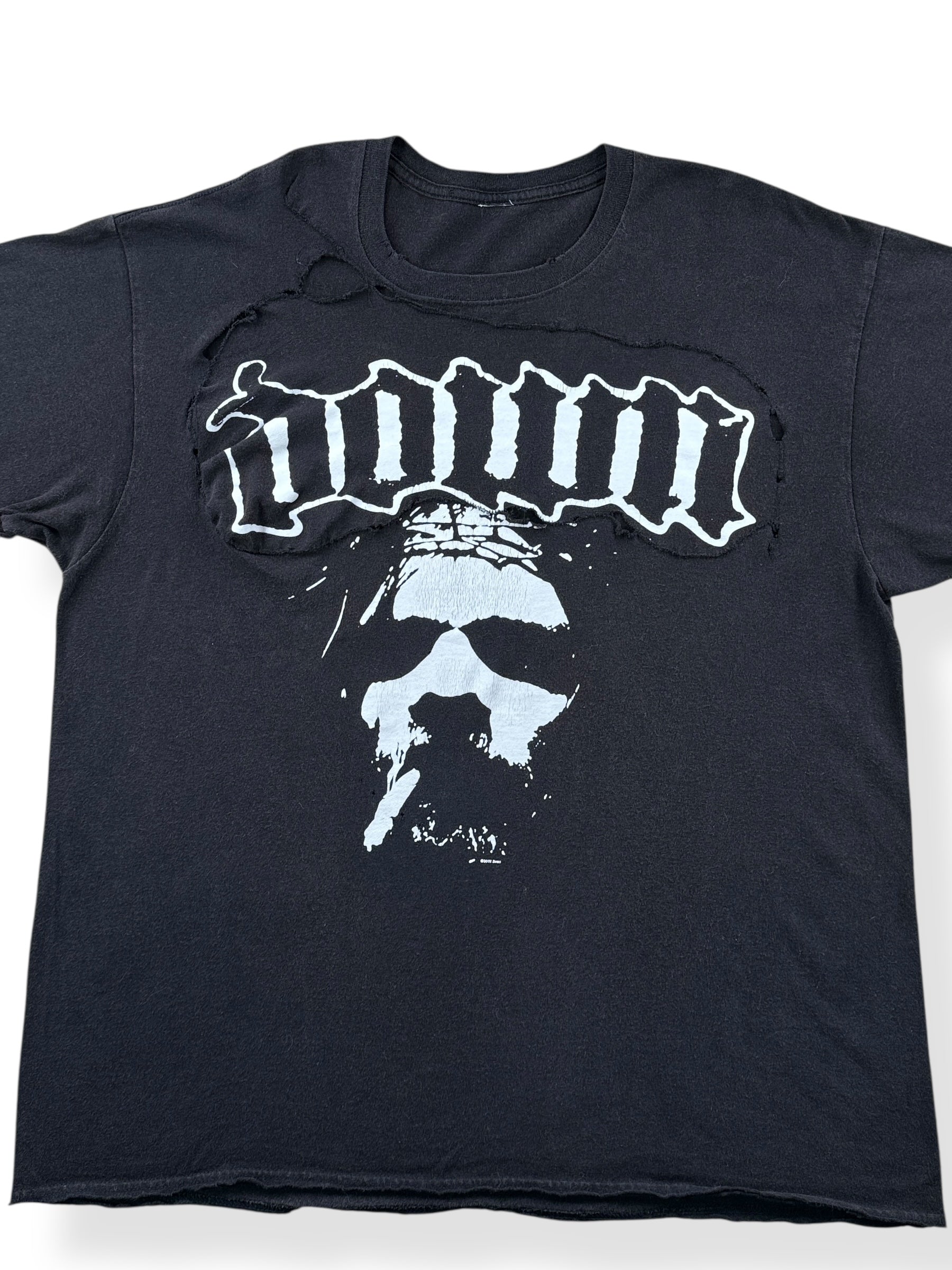 Front Close Up of Down Smoking Jesus 2007 Thrasher Tee SZ XL