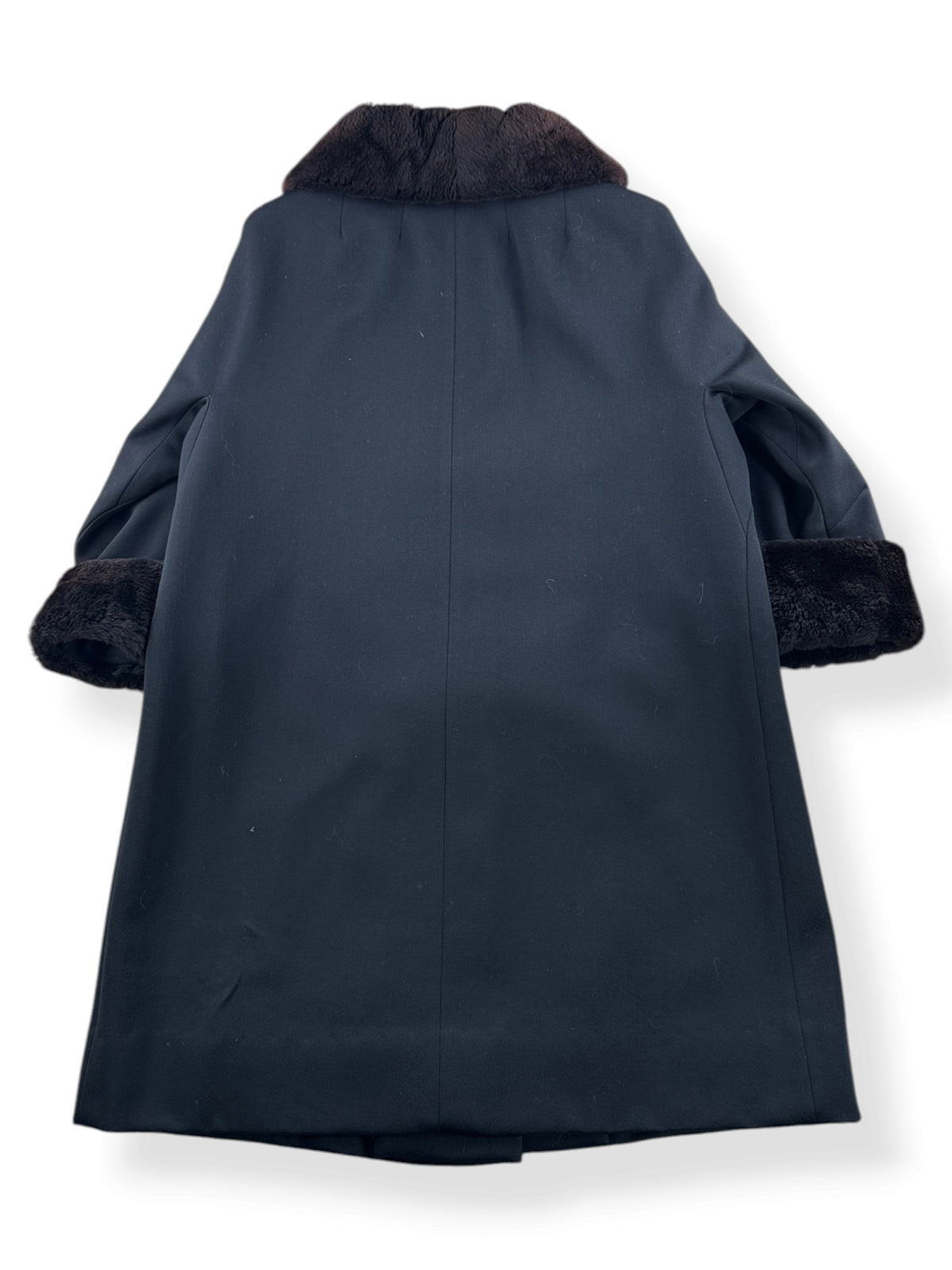 Back of Vintage Black Swing Coat SZ M