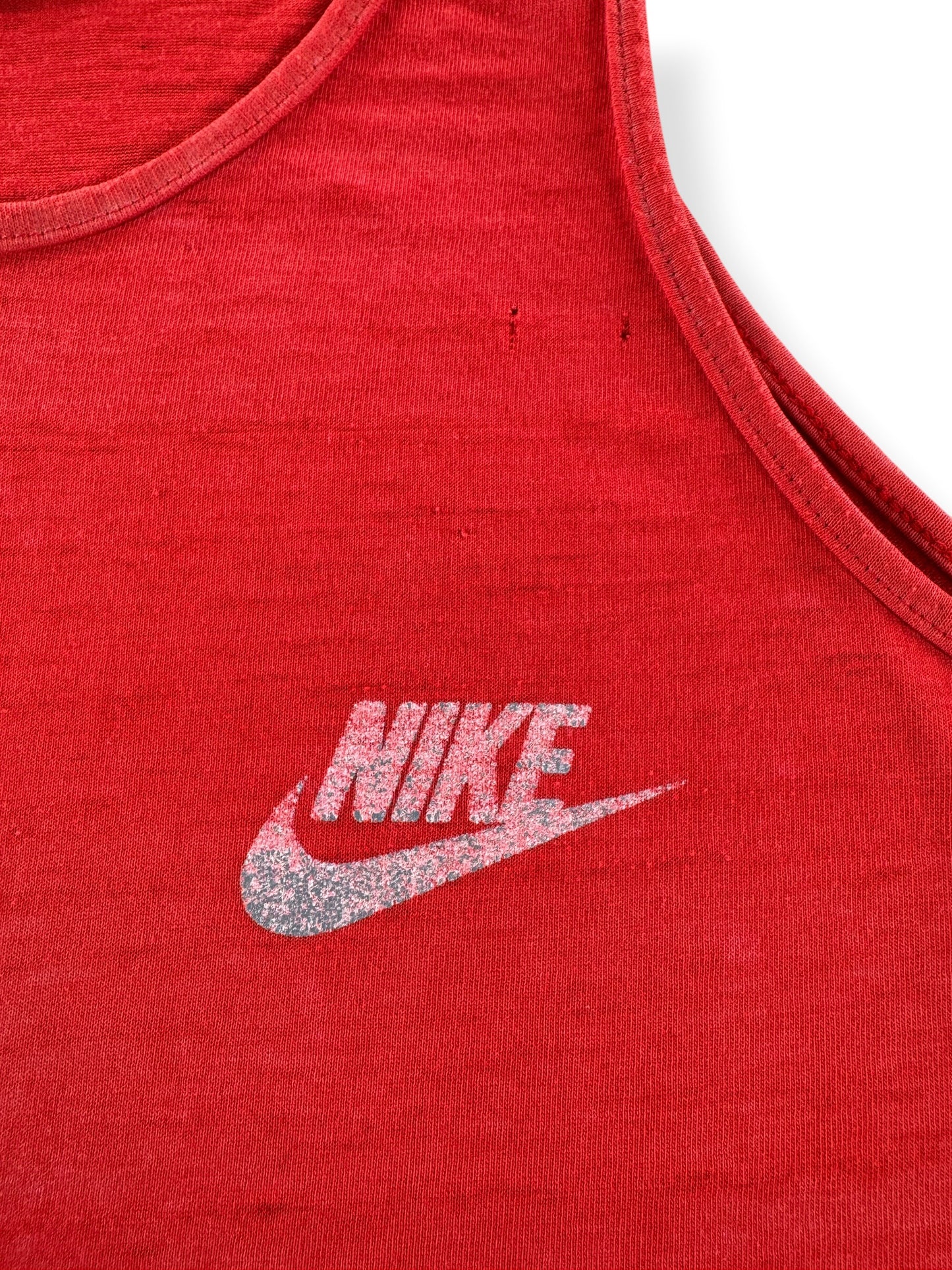 Graphic of Vintage Red Nike Tank Top SZ S