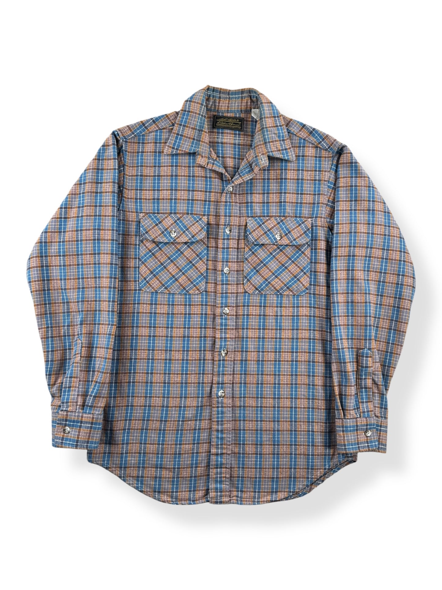 Front of Vintage Eddie Bauer Cotton Flannel SZ M
