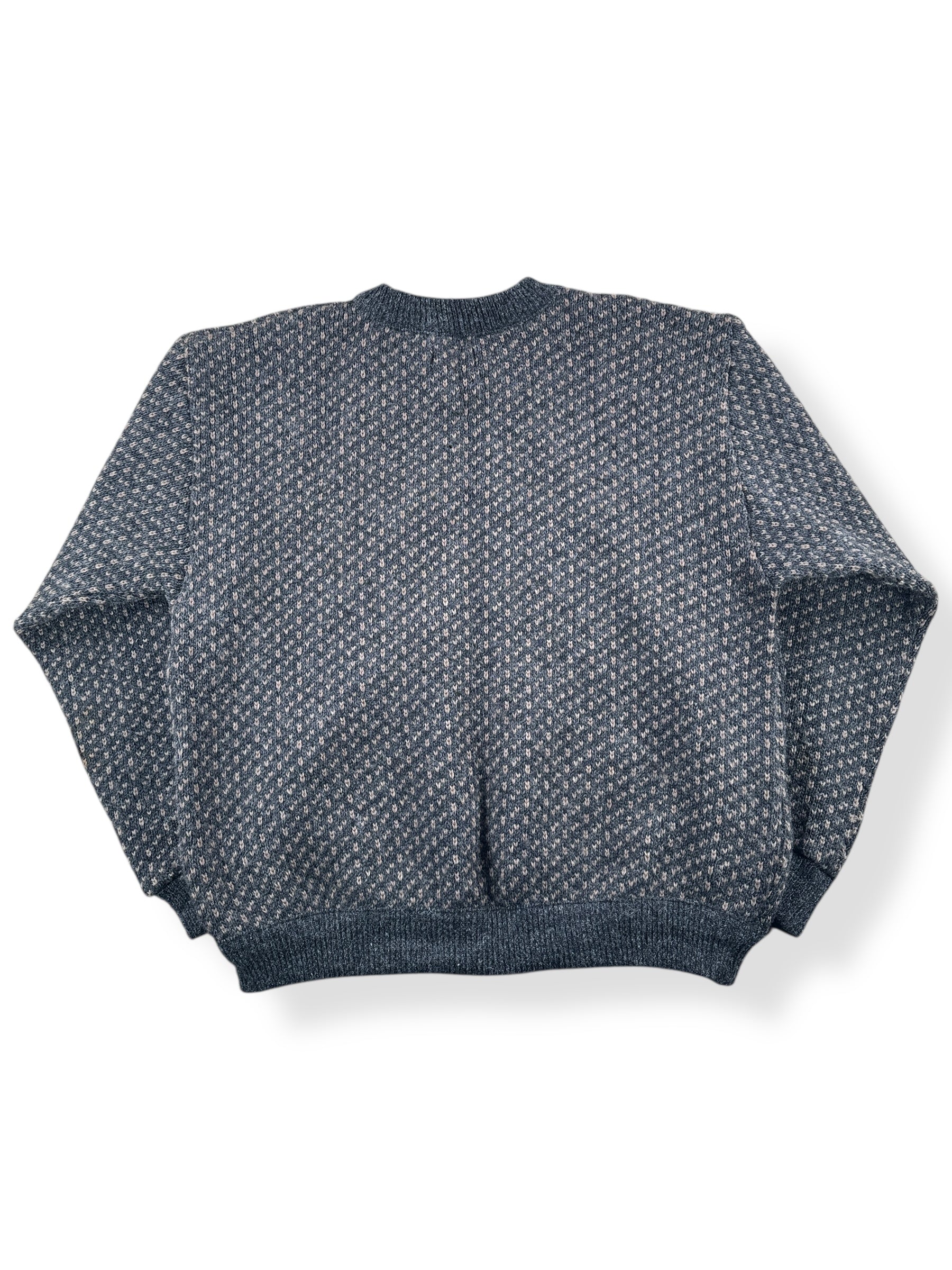 Back of Vintage Brown & Grey L.L. Bean Nordic Birdseye Sweater SZ L