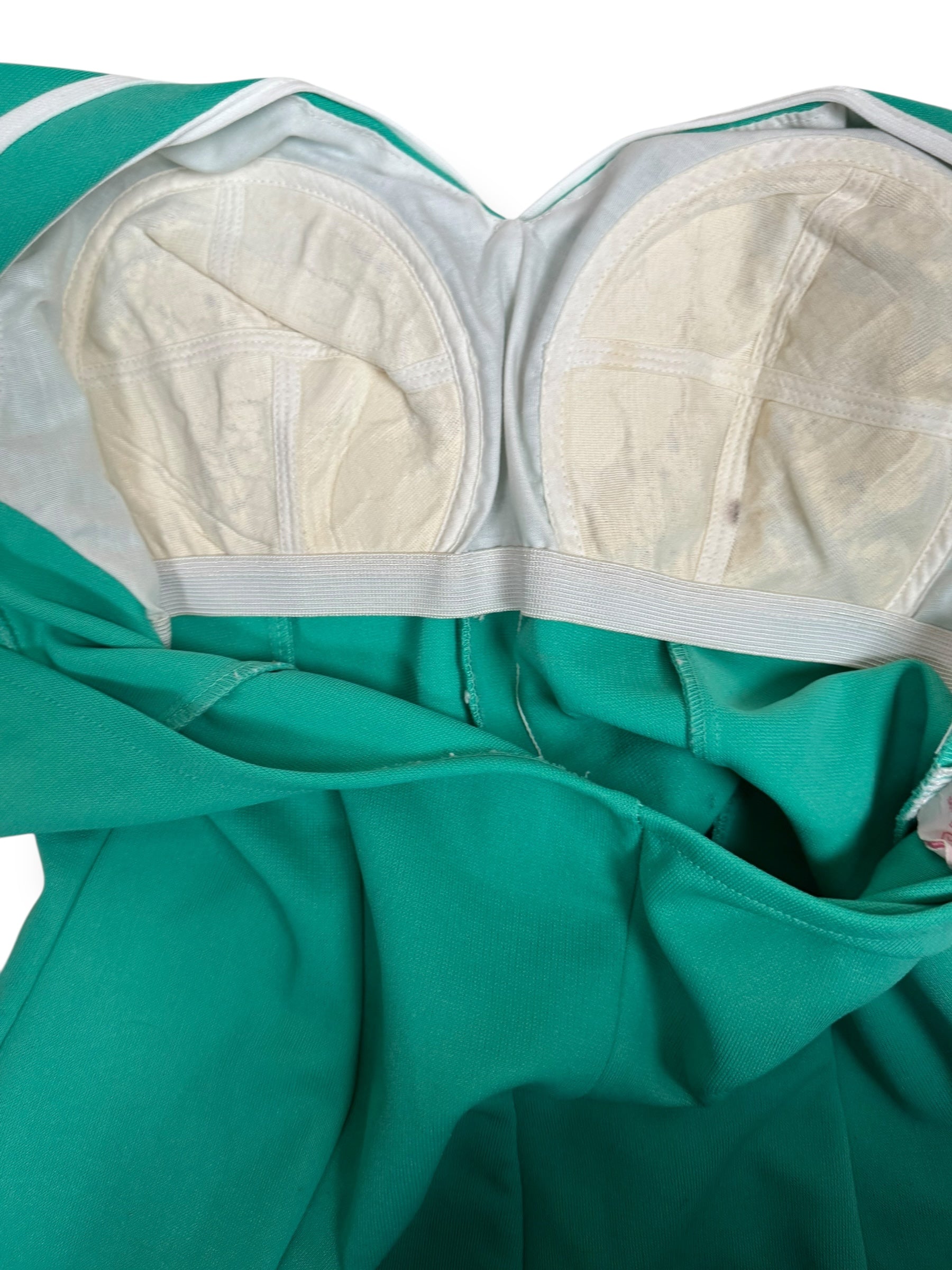 Bra of 1960s Green Sears Swimsuit M-L