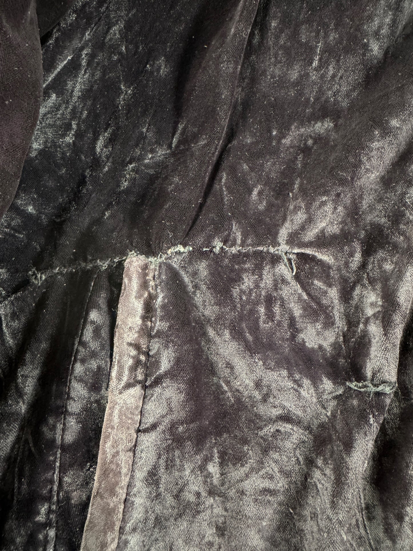 Repair on Vintage Velvet Korea Hooded Souvenir Jacket SZ M - AS IS