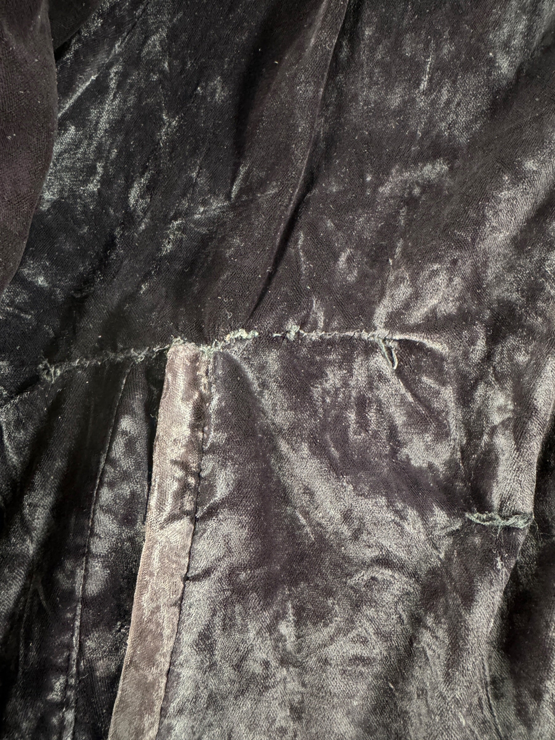 Repair on Vintage Velvet Korea Hooded Souvenir Jacket SZ M - AS IS