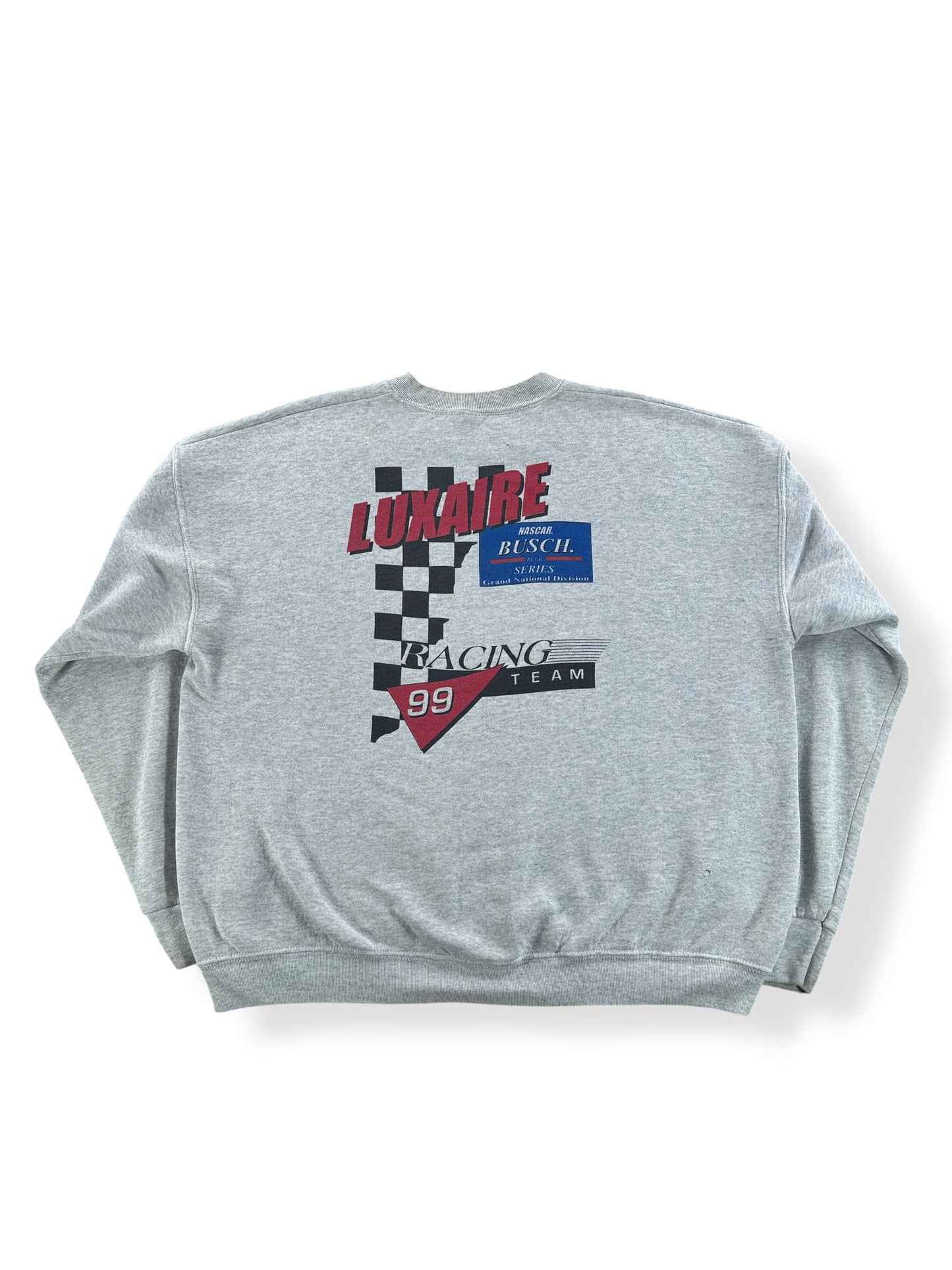 Back of Vintage Luxair Racing Crewneck SZ XXL