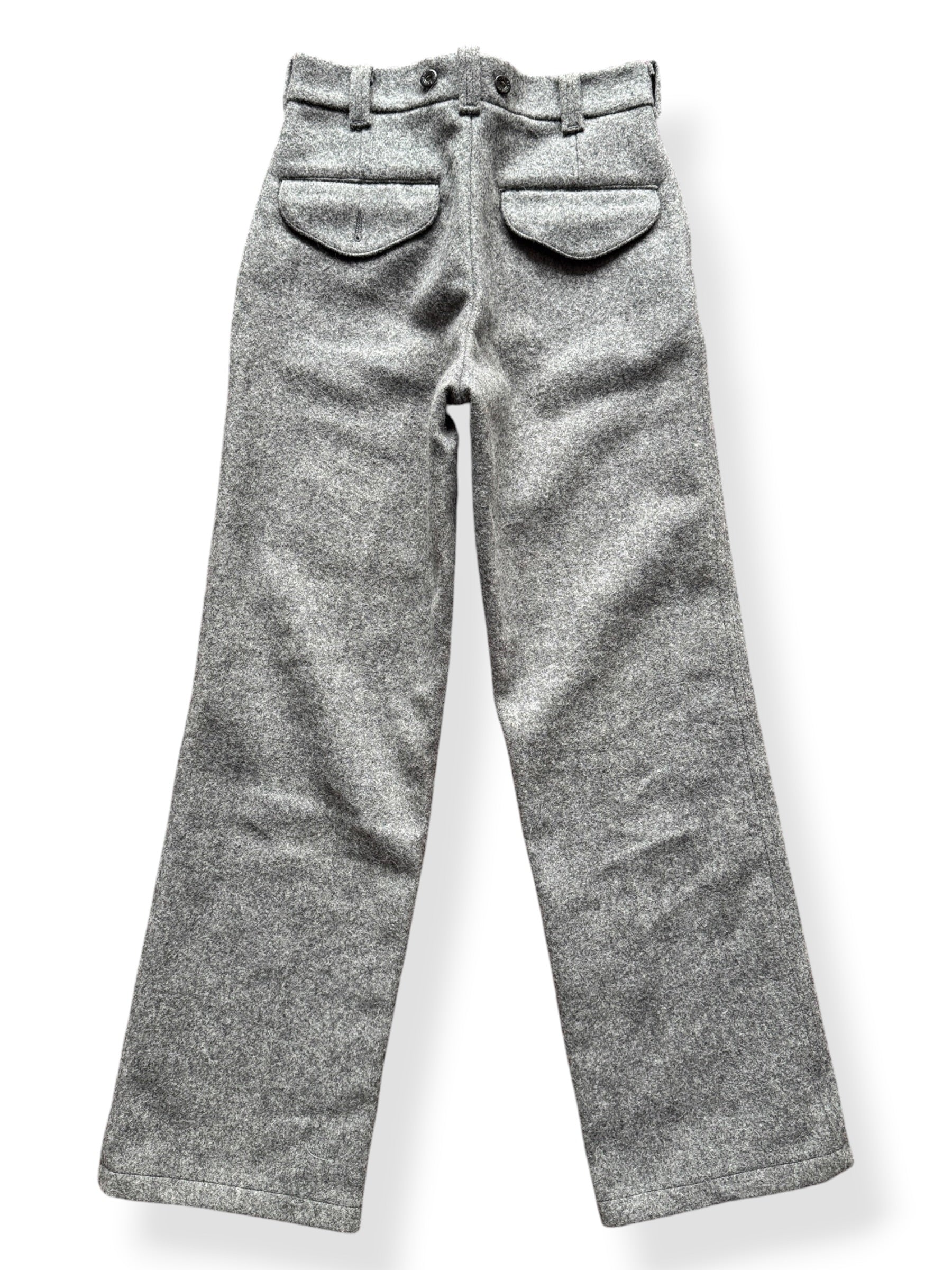 Back of Filson Grey Wool Pants SZ 28