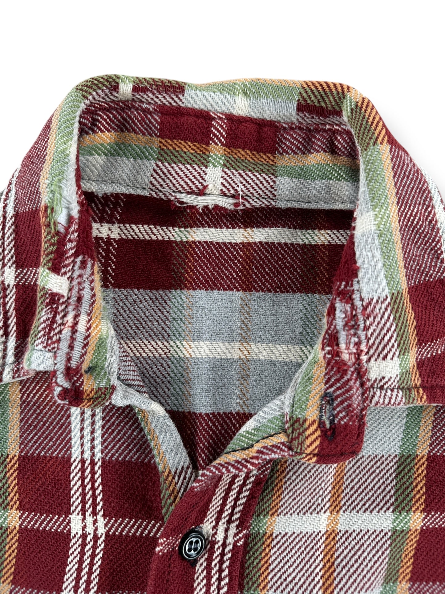 Thrashed Collar on Vintage Thrasher Cotton Flannel SZ L