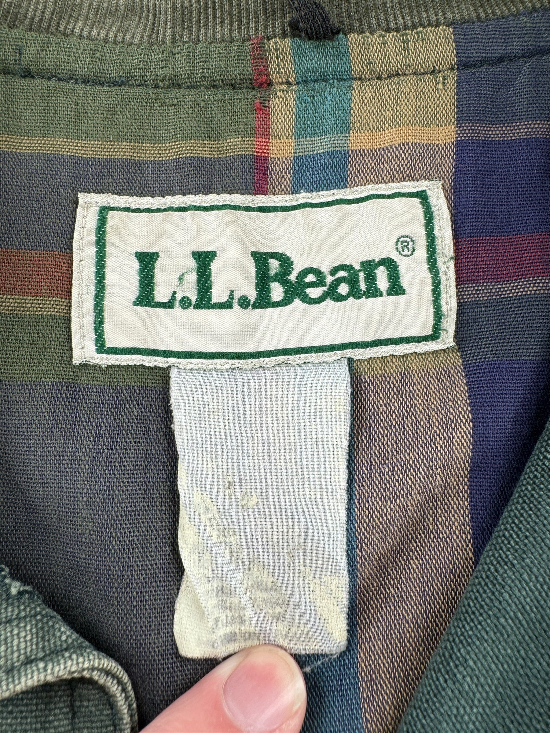 Tag on Vintage Faded Green L.L. Bean Field Coat SZ M