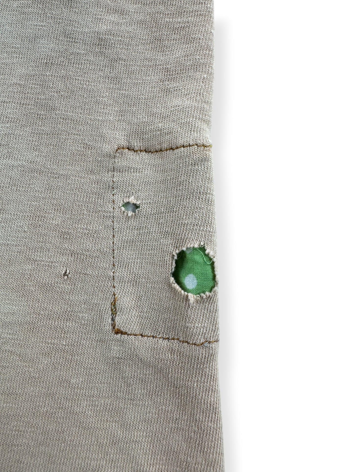 Repairs on Vintage 70s Bill's Liquors Heineken Tee SZ M