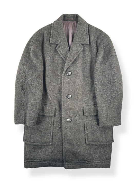Front of Vintage German Mohair Overcoat SZ L
