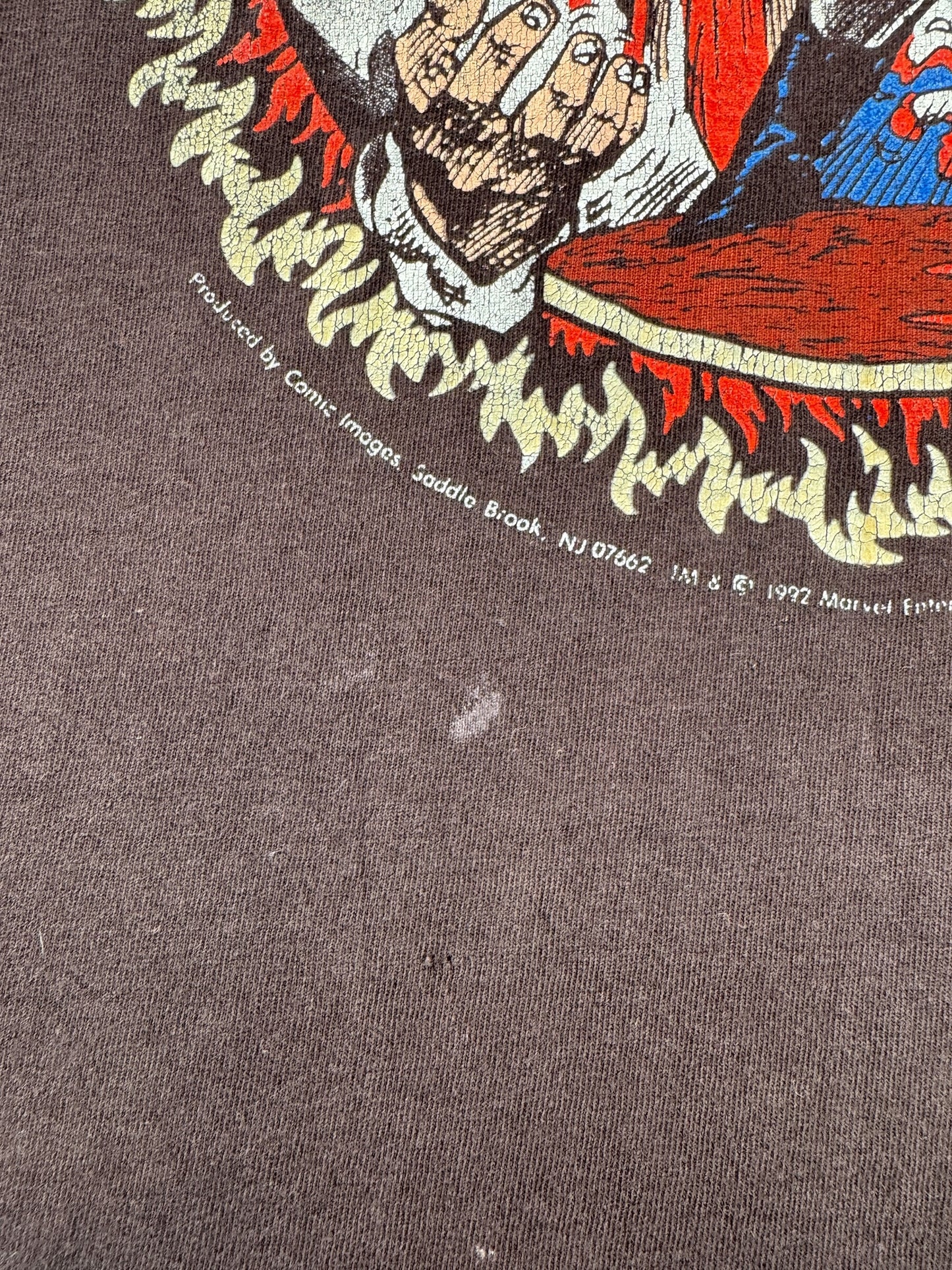 Stain on Vintage 1992 Ghost Rider Glow in the Dark Tee SZ L