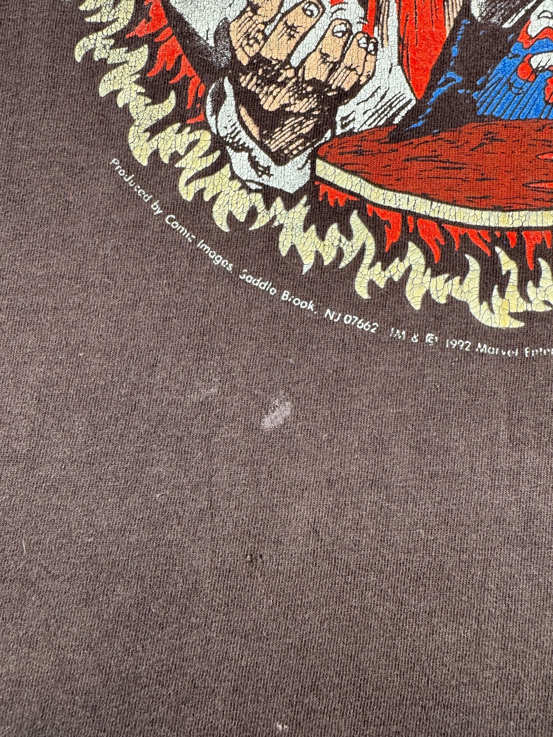 Stain on Vintage 1992 Ghost Rider Glow in the Dark Tee SZ L