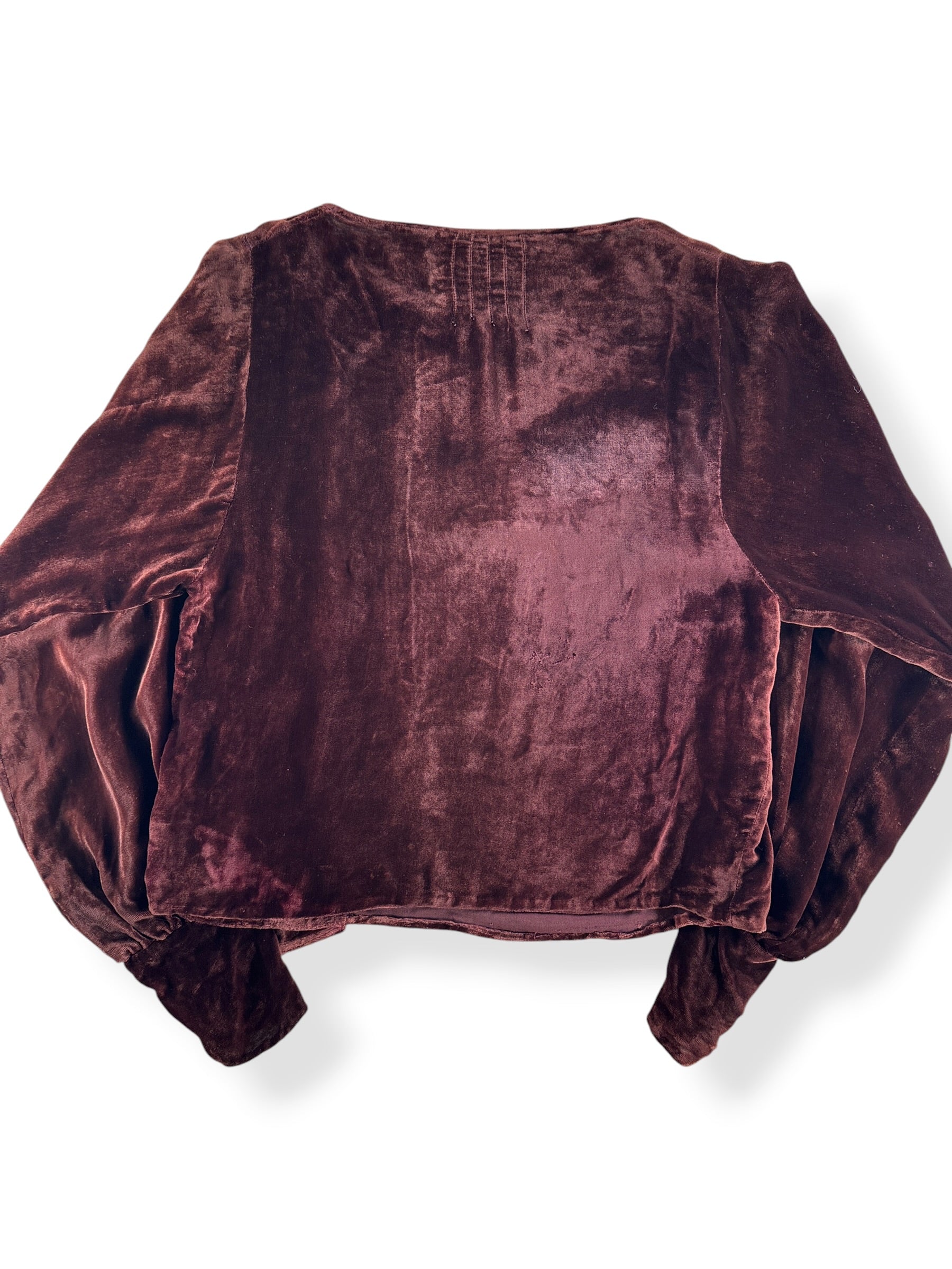 Back of Antique Velvet Top SZ XS
