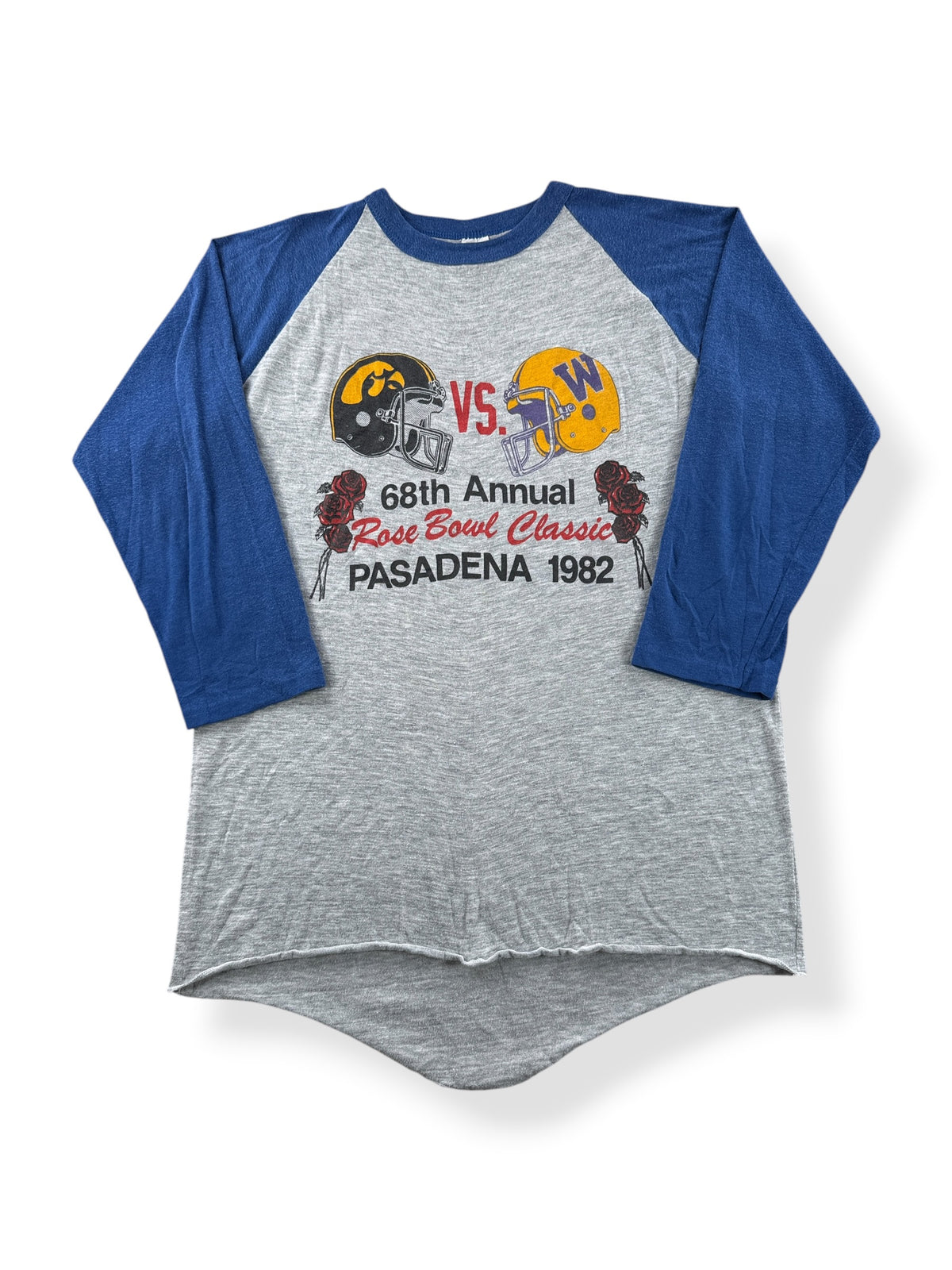 Front of Vintage 1982 Pasadena Rose Bowl UW Huskies Tee SZ XL (Fits M)