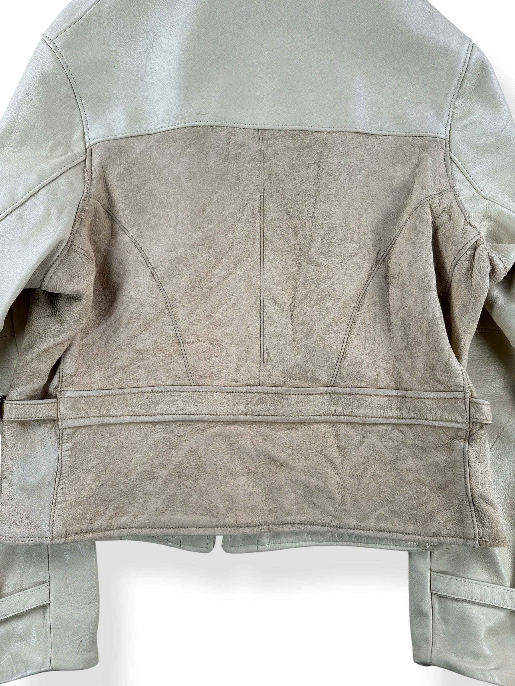 Back Close Up of Vintage Unlined Deerskin Jacket SZ M