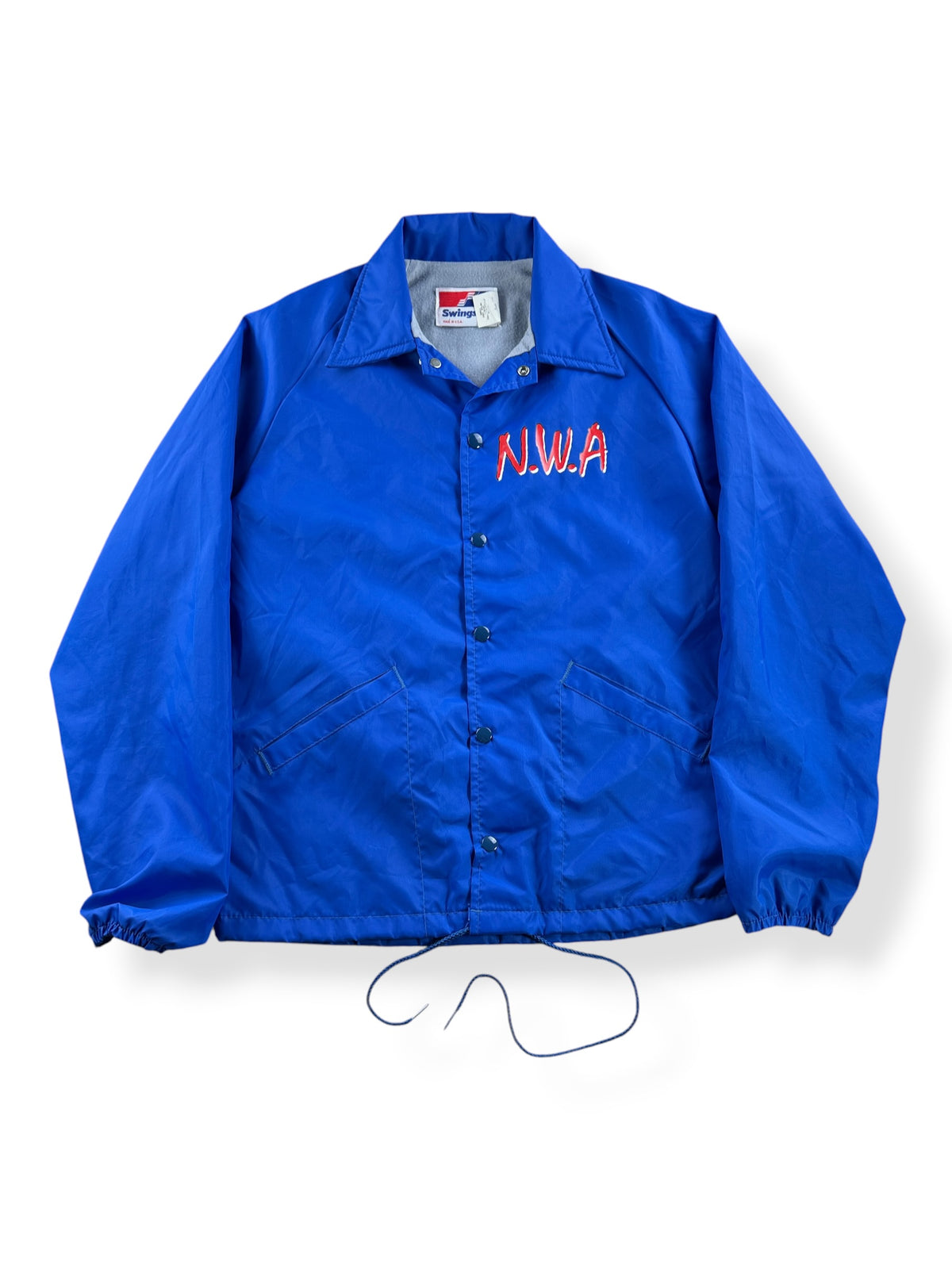 Front of Vintage 80s/90s N.W.A. Heatpressed Windbreaker SZ S