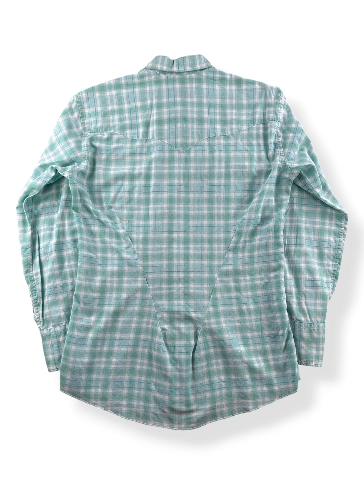 Back of Vintage Karman Dan River Cloth Western Shirt SZ 15