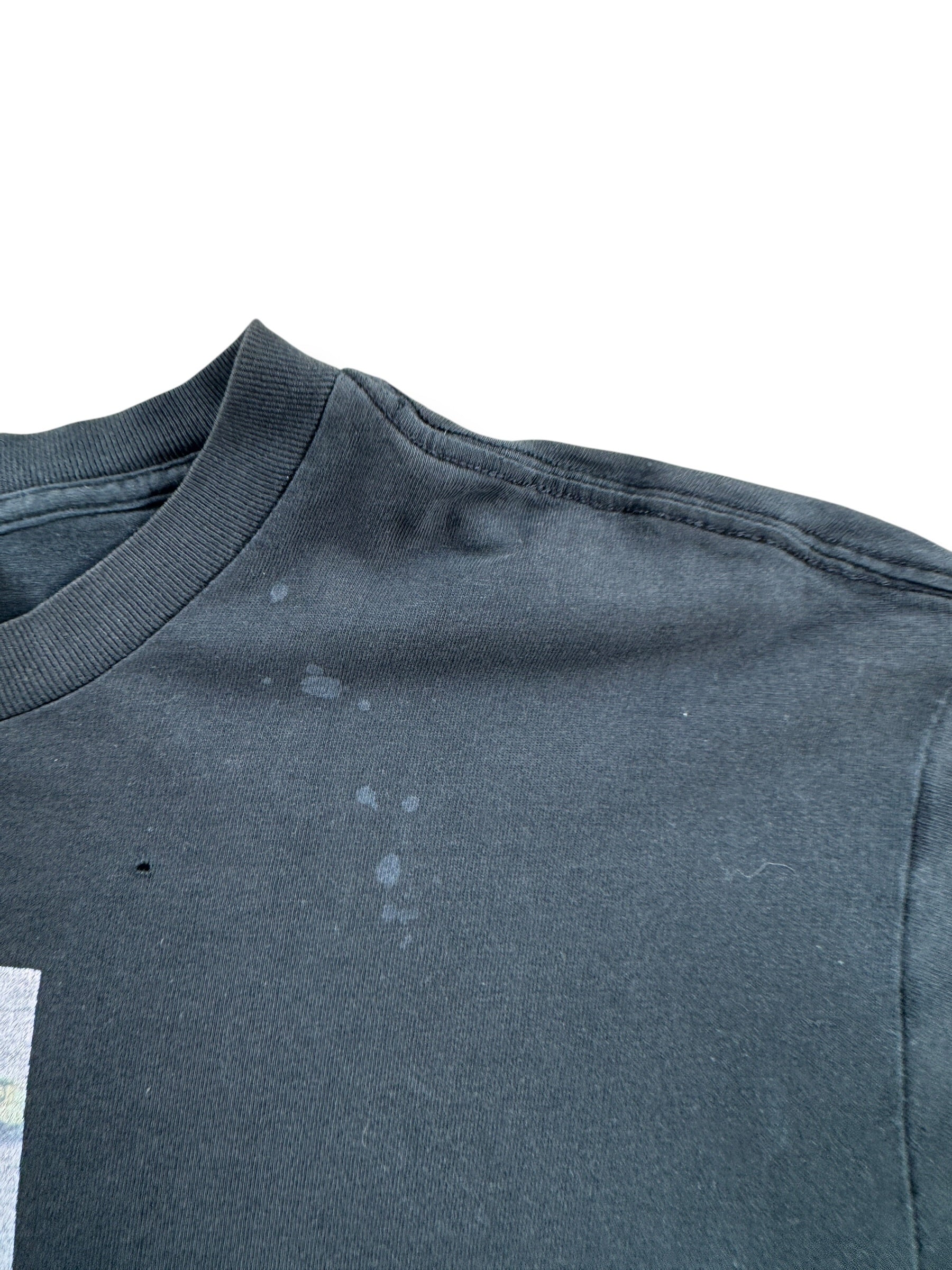 Staining on Vintage NC17 Page Me Bondage Tee SZ XL
