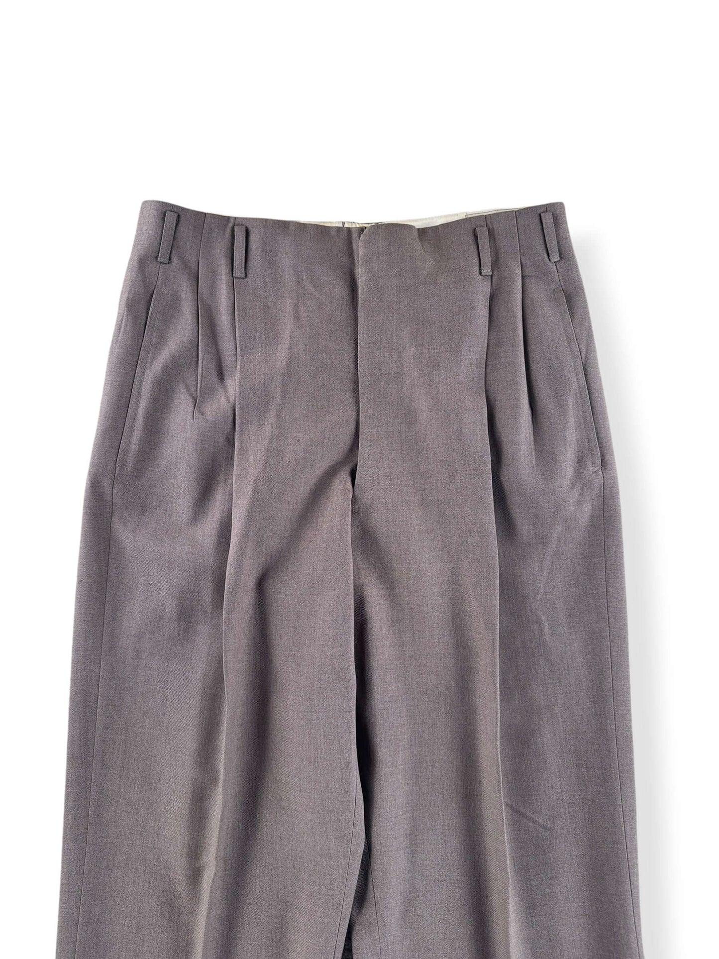 Waist on Vintage 40s/50s Drop Loop Gabardine Trousers W32