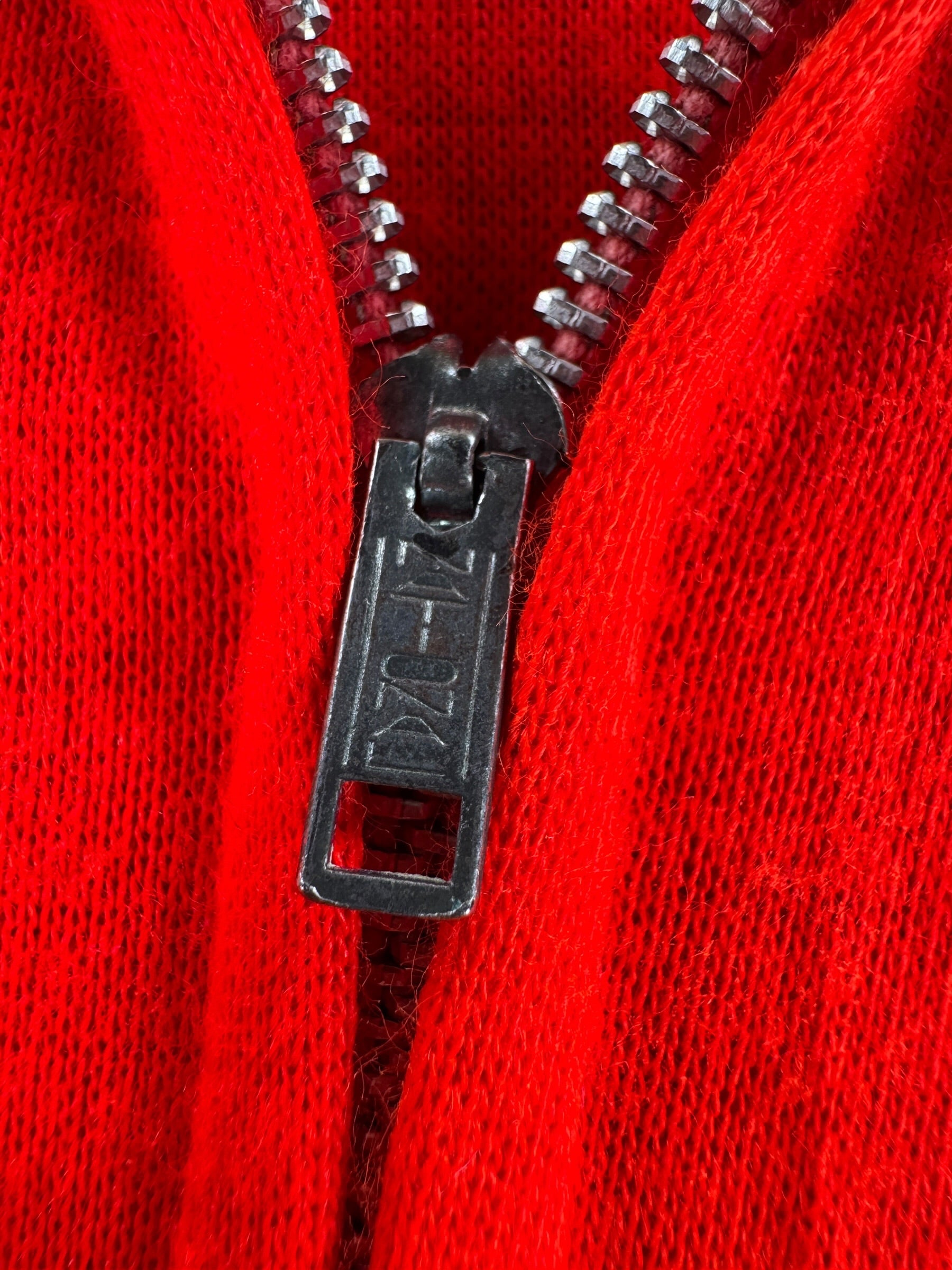 Zipper on Vintage Red Zip Up Hoodie SZ XS