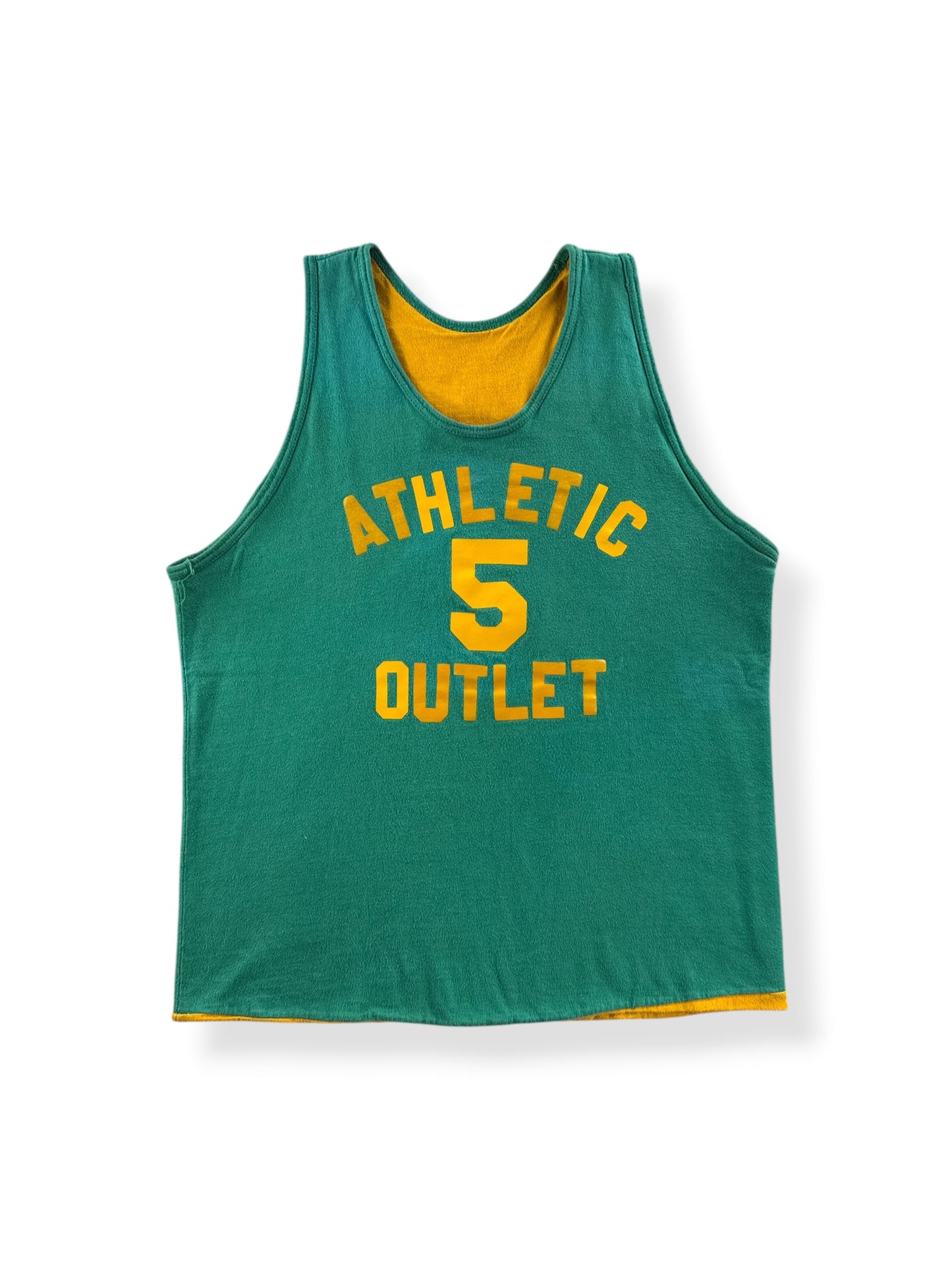 Front of Vintage Athletic Outlet Reversible Jersey Tank Top SZ M