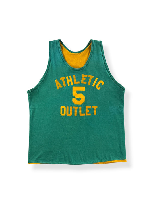 Front of Vintage Athletic Outlet Reversible Jersey Tank Top SZ M