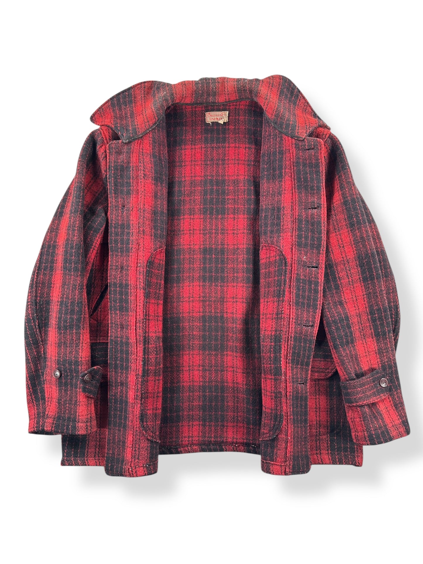 Inside of Vintage "Emergency Garment" 40s/50s Wool Jacket SZ L