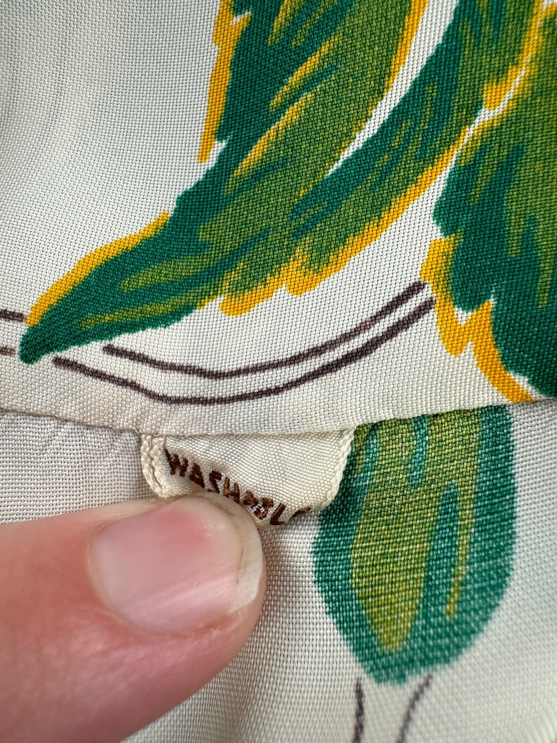 Tag on Vintage Long Sleeve Rayon Aloha Shirt SZ L