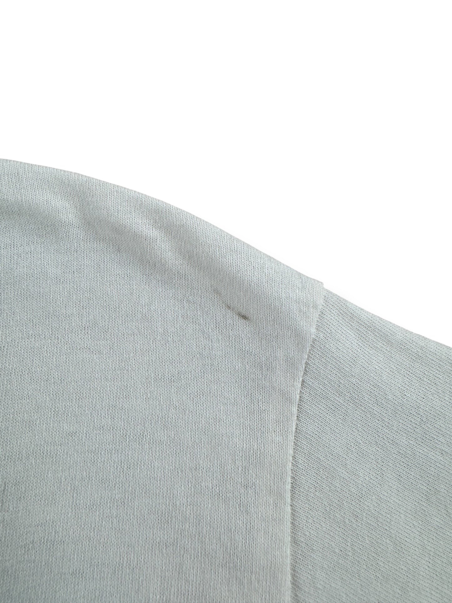 Staining on Vintage 100% Cotton Fruit Of The Loom Blank White Tee SZ L (Fits M)