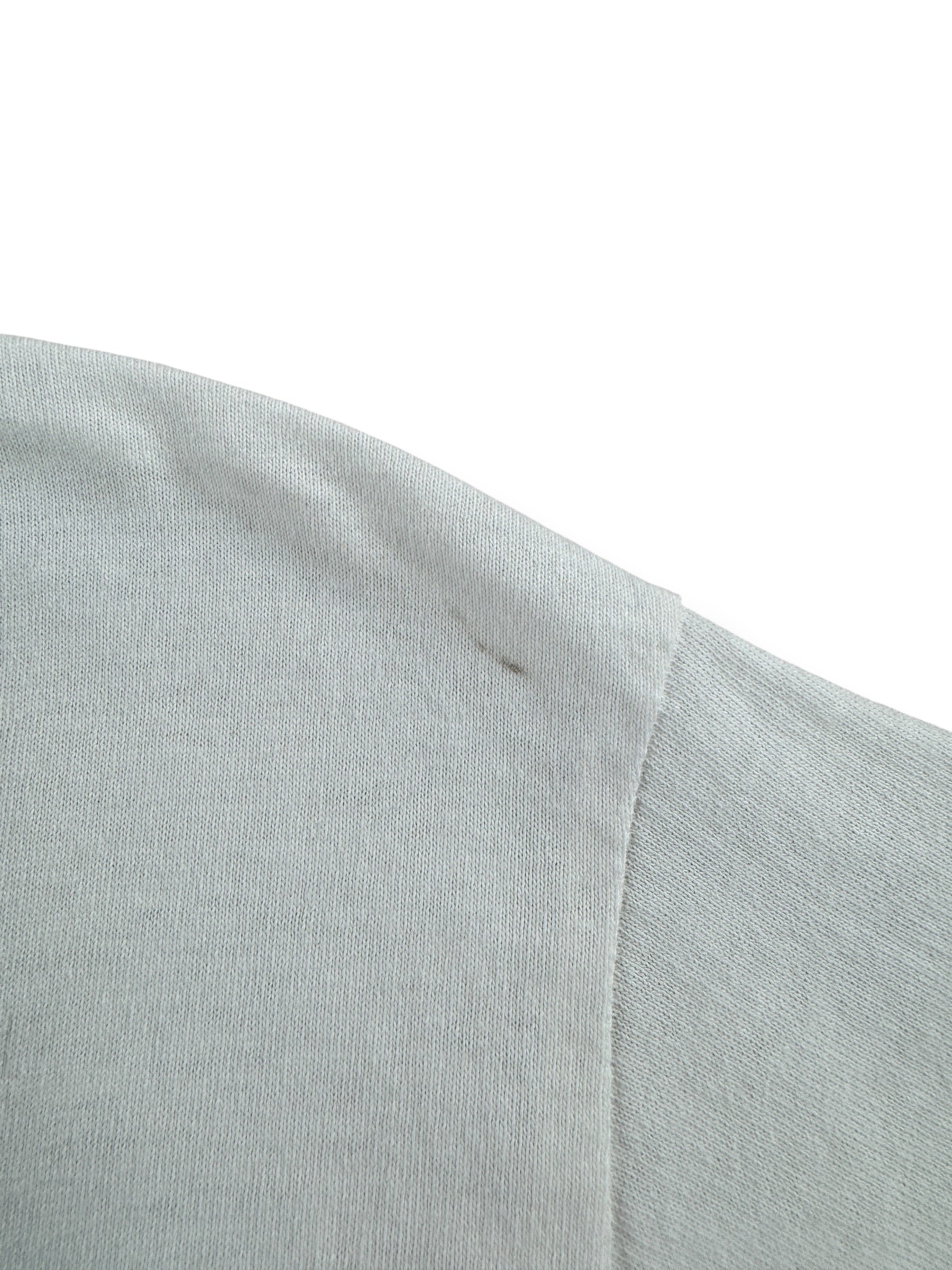Staining on Vintage 100% Cotton Fruit Of The Loom Blank White Tee SZ L (Fits M)